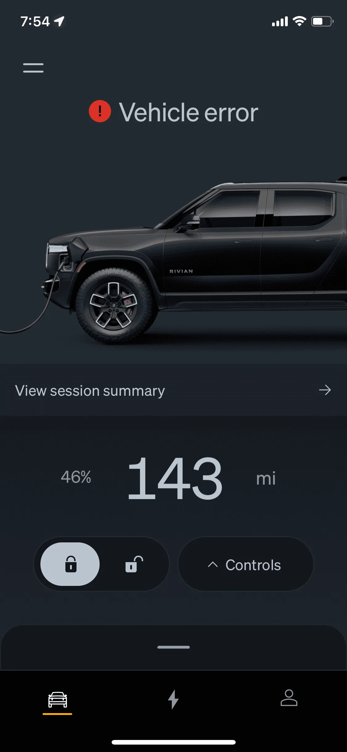 Rivian R1T R1S Charging error question - using rivian charger at home 3CEDA5DA-FCE9-4F3E-98D0-76F1658E542A