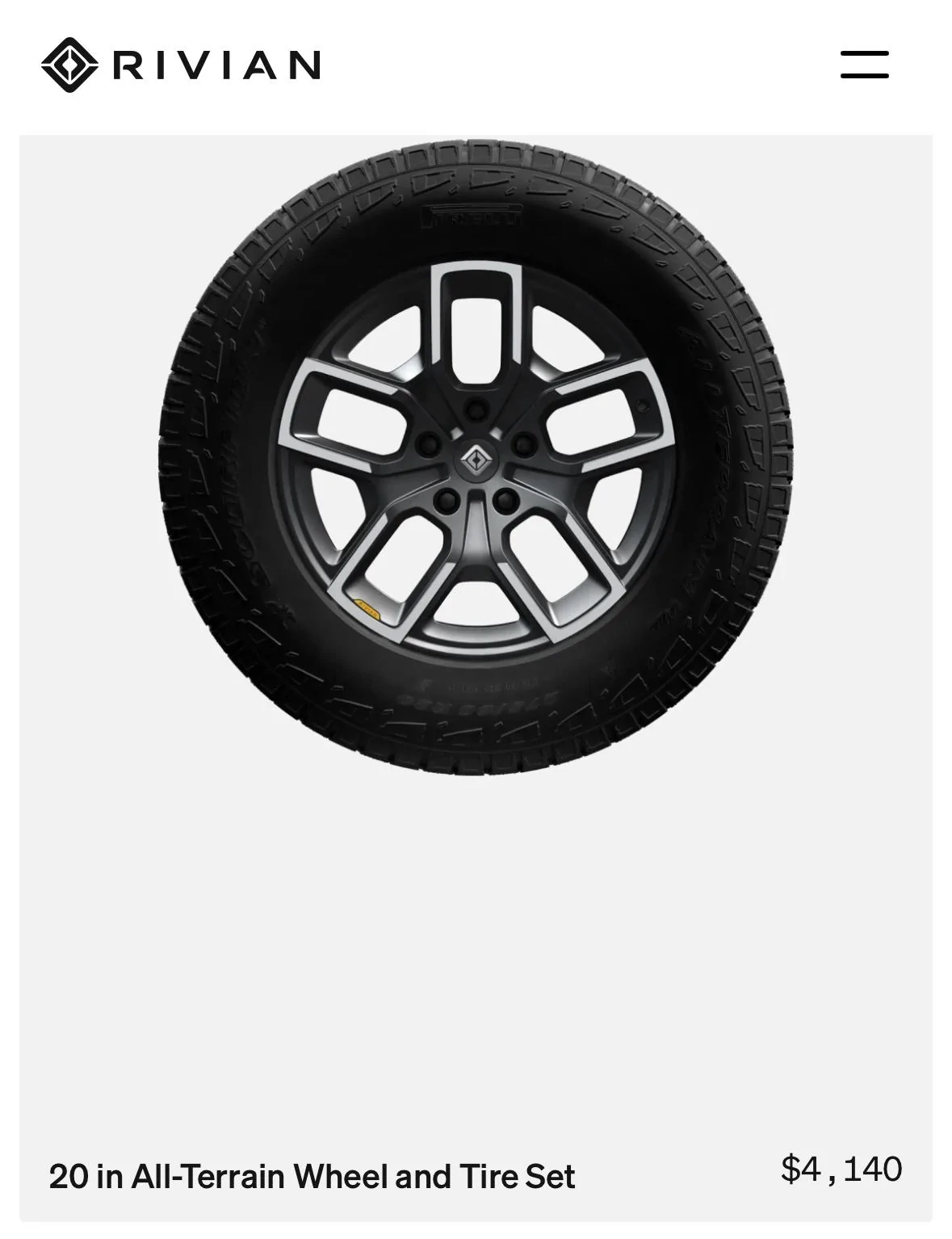 Rivian R1T R1S Price Increase for Wheel and Tire Sets - 12/19/2022? EA16B538-565C-4BCE-8AFC-719FF6F308C8