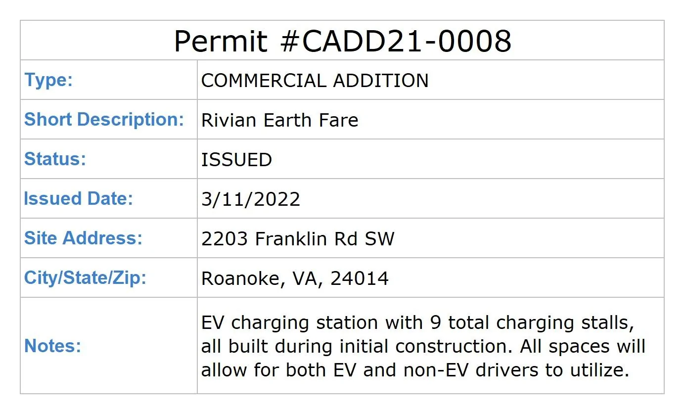 Rivian R1T R1S RAN Rivian Charging Stations Locations Map via Google Maps Rivian Roanok
