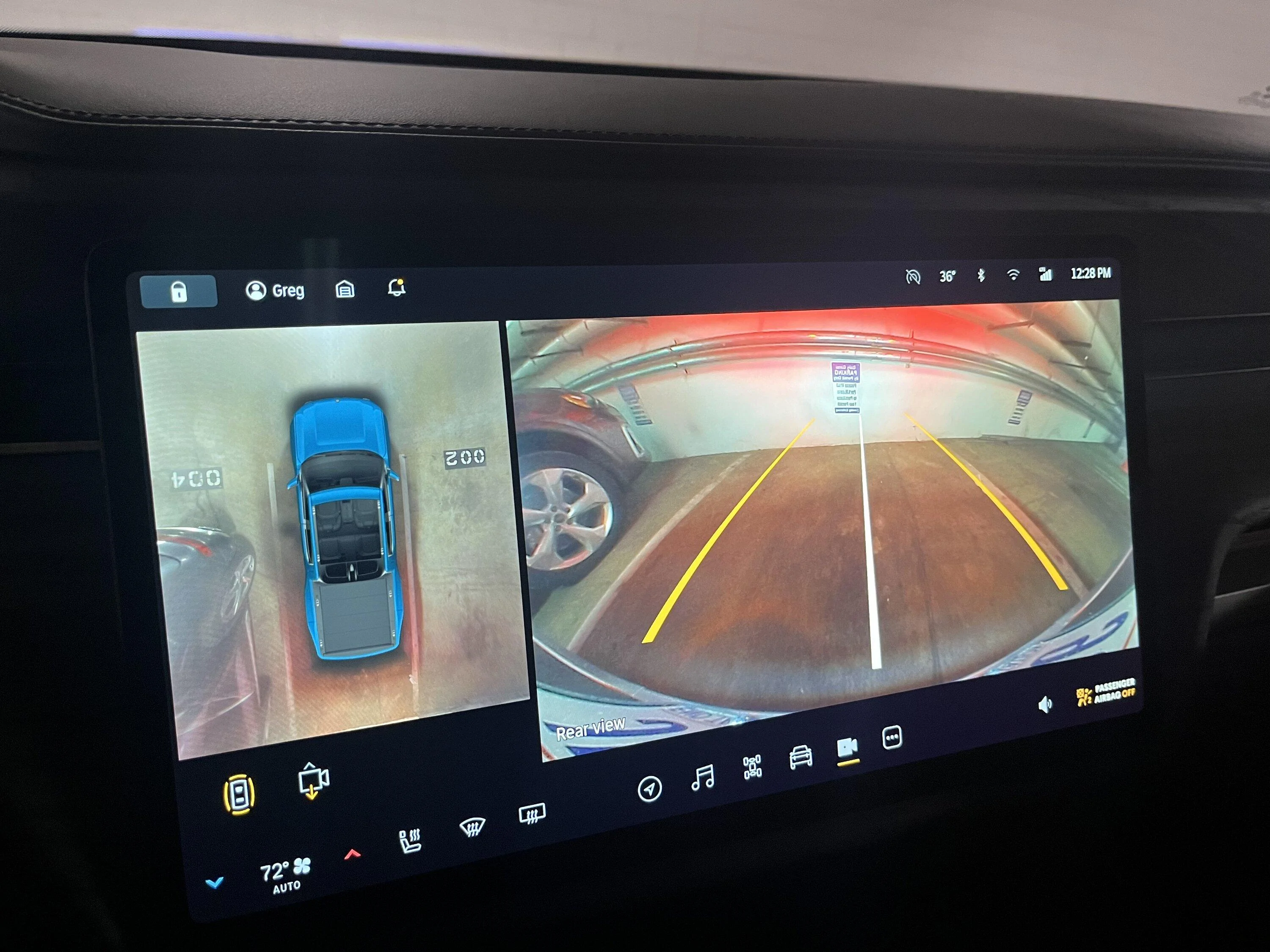 Rivian R1T R1S Blind spot in rear camera reversing view 8047645E-6831-459E-BB90-21B1BB354742