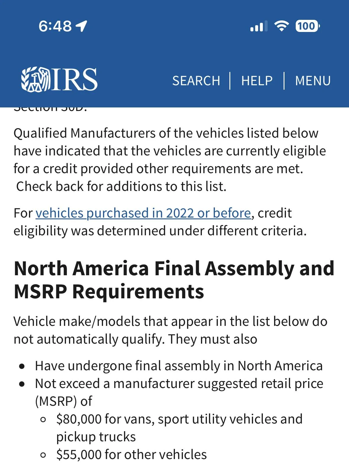 Rivian R1T R1S Latest EV tax credit status (as of 12/30/22) - summary by NYT 25B8DD98-58B6-4F5C-BF15-8ABC95D651D6