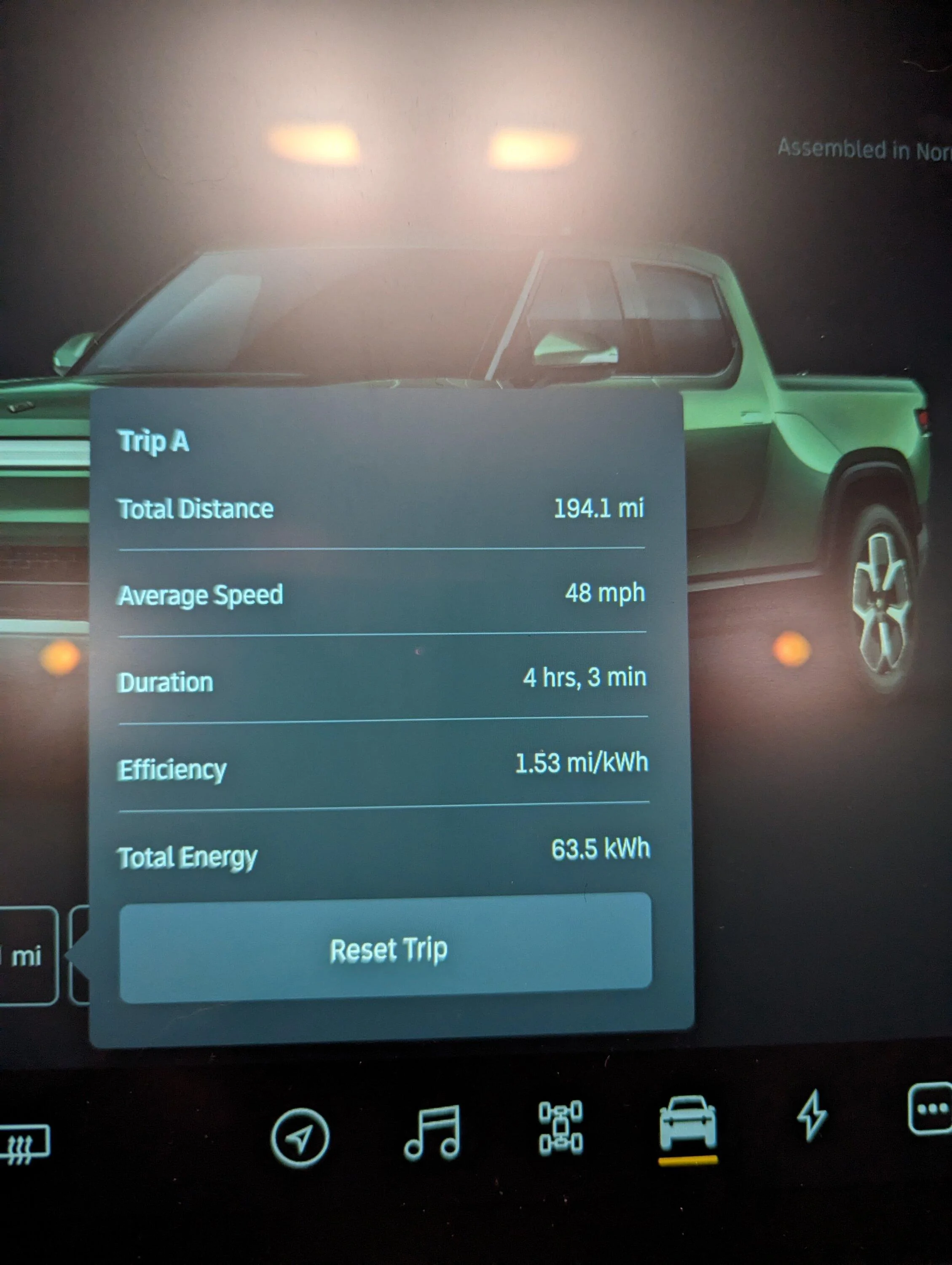 Rivian R1T R1S 400 Mile Round Trip (GSP to CHS to GSP) with Trailer Towed by R1T PXL_20230106_043534072
