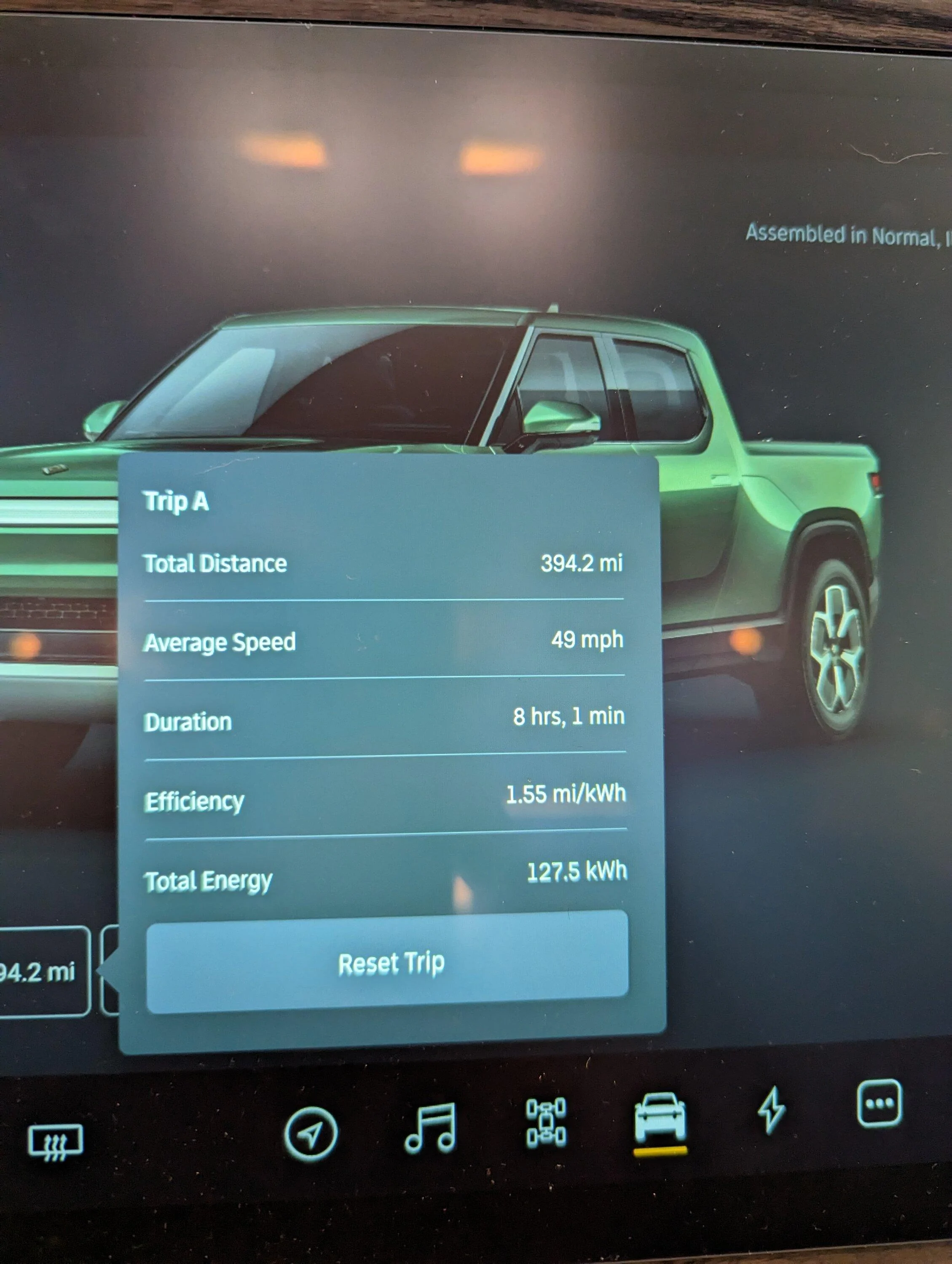 Rivian R1T R1S 400 Mile Round Trip (GSP to CHS to GSP) with Trailer Towed by R1T PXL_20230106_201213193.MP