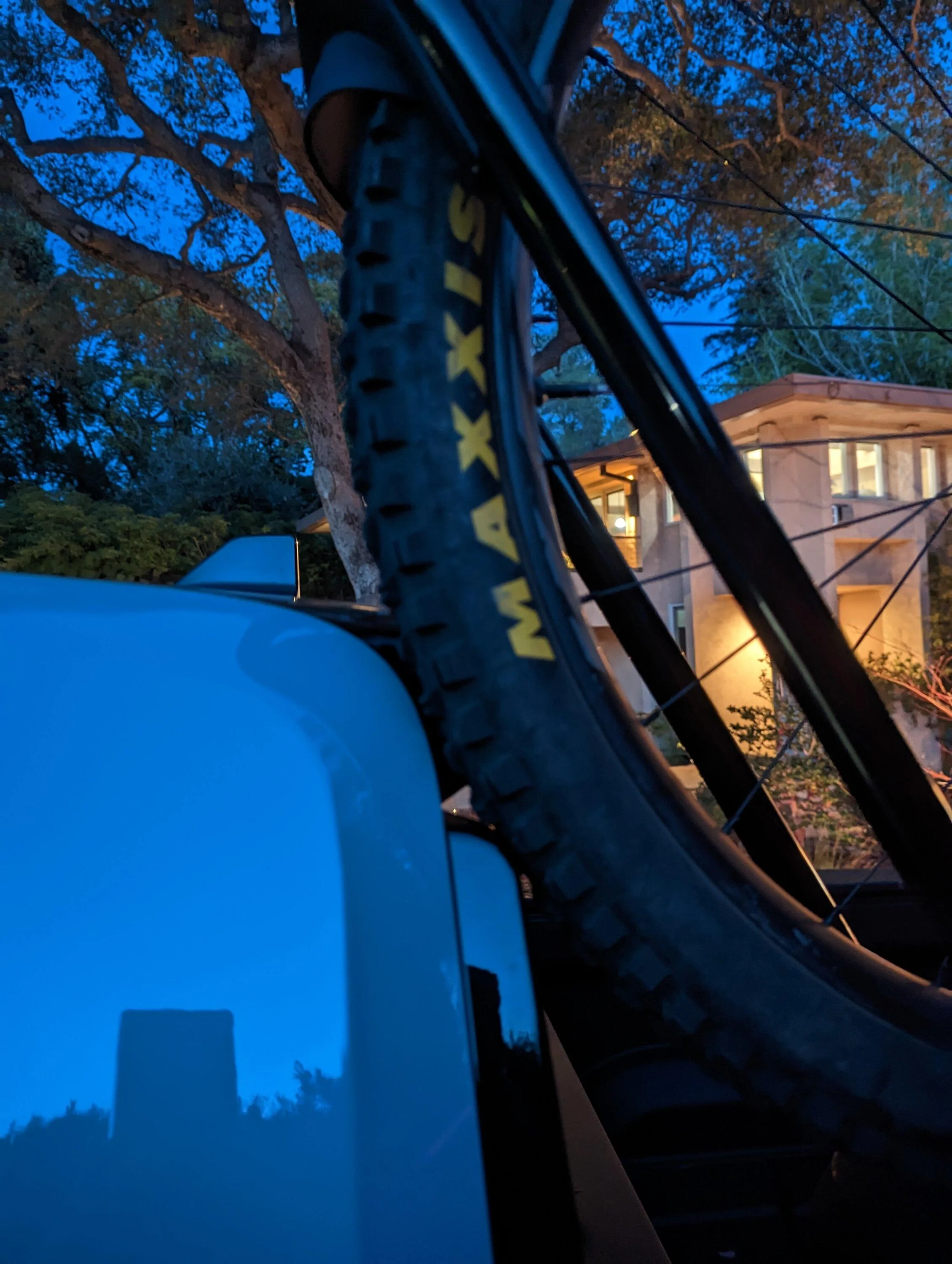 Rivian R1T R1S Found good bike mount option for Rivian R1T using Yakima Frontloader PXL_20230107_013327229