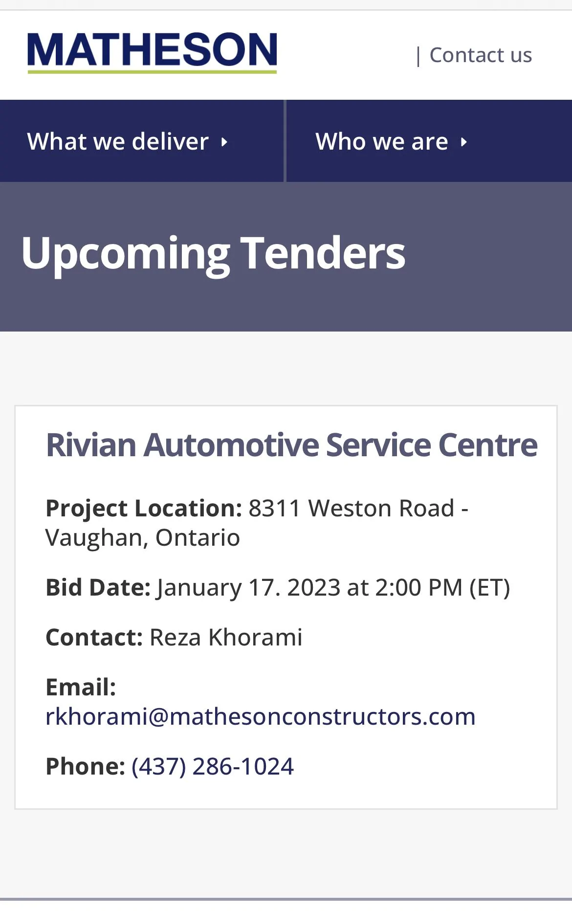 Rivian R1T R1S Ontario Service Centre Location 4AEA1684-EFF8-4D2D-8A74-A56C96D33726