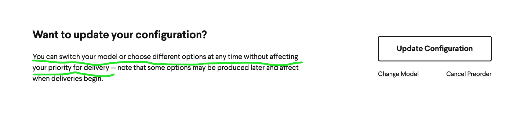 Rivian R1T R1S Changing configuration will or won't impact delivery date? 1617924680620