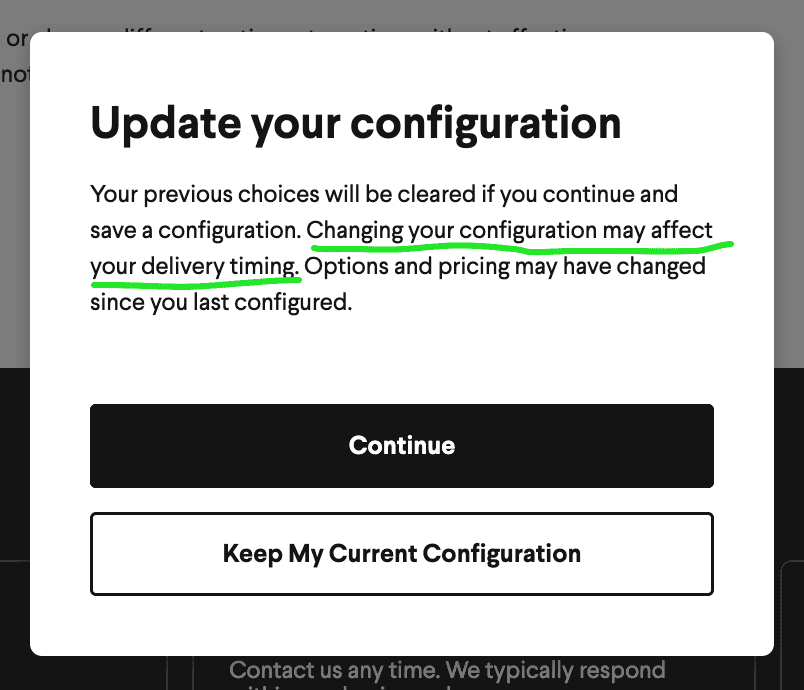 Rivian R1T R1S Changing configuration will or won't impact delivery date? 1617924735921