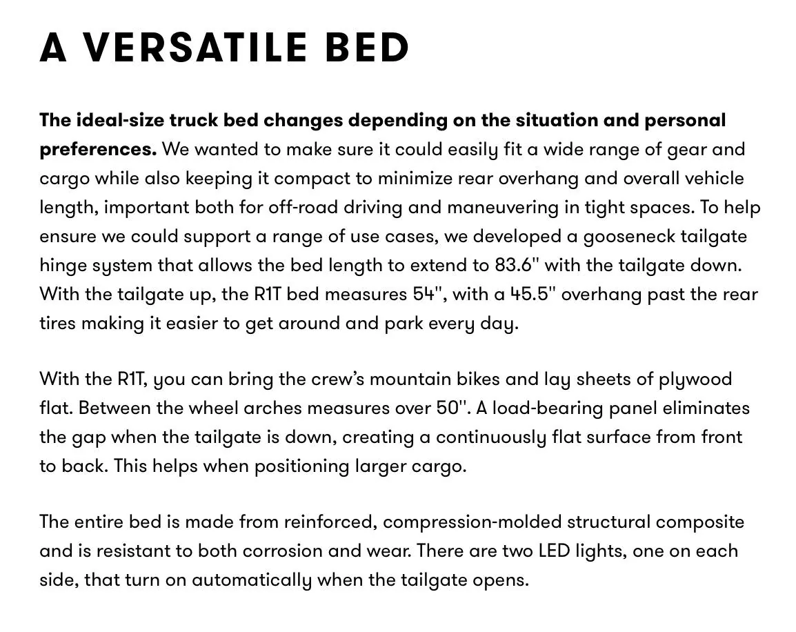 Rivian R1T R1S Sizing up the R1T - Exterior dimensions, specs, details and updates! Screen Shot 2021-05-07 at 11.04.52 AM