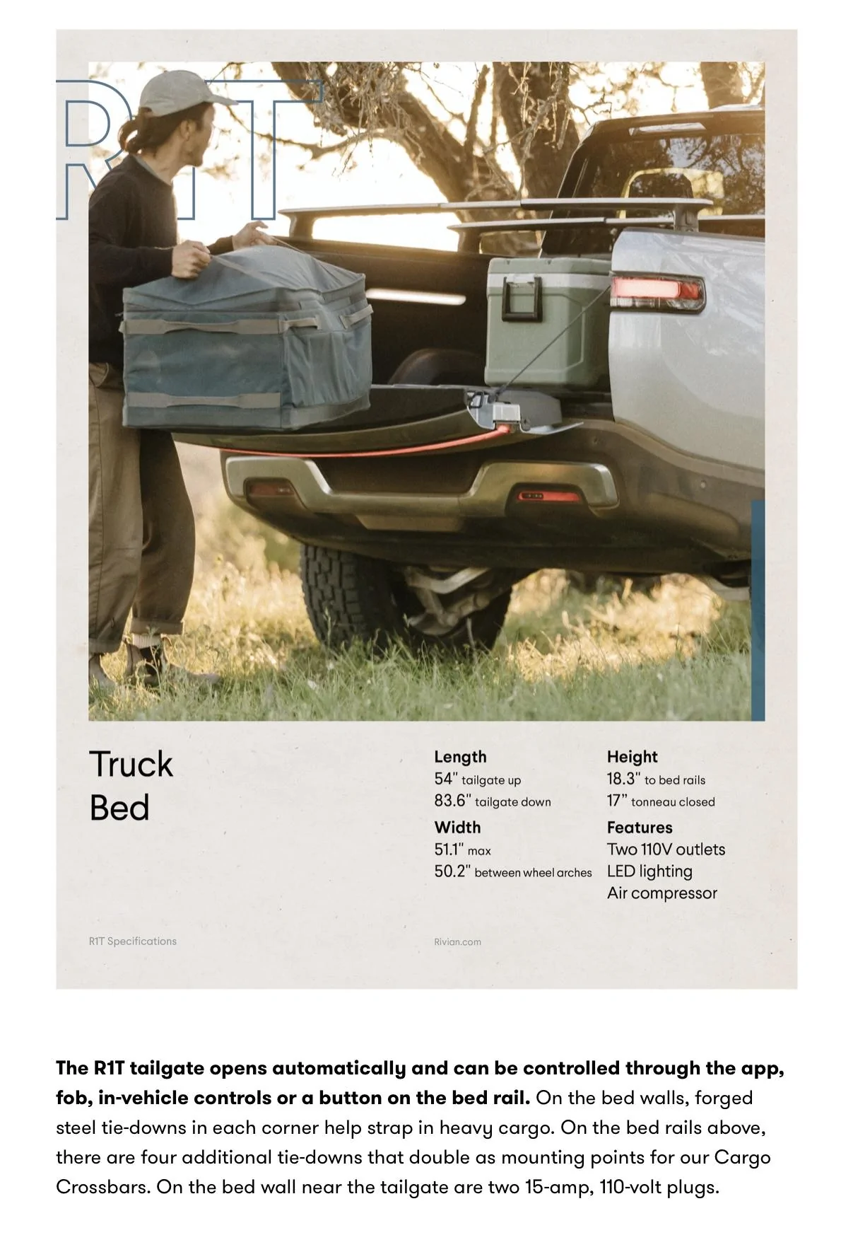 Rivian R1T R1S Sizing up the R1T - Exterior dimensions, specs, details and updates! Screen Shot 2021-05-07 at 11.04.57 AM