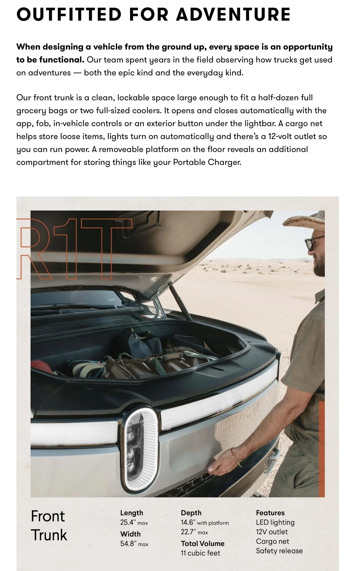 Rivian R1T R1S Sizing up the R1T - Exterior dimensions, specs, details and updates! Screen Shot 2021-05-07 at 11.08.40 AM