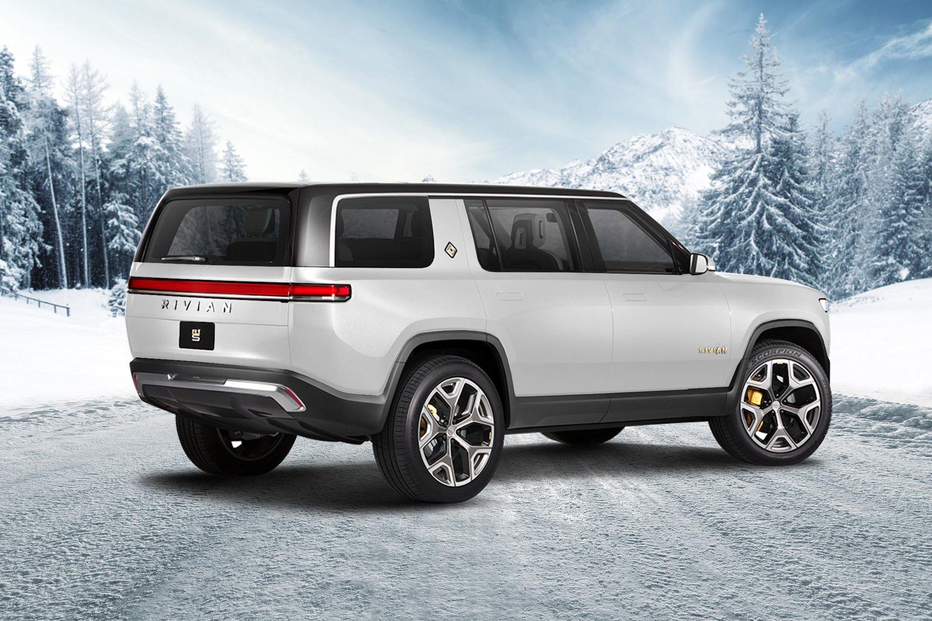 Rivian R1T R1S Real Rivian Photos & Videos rivian-r1s-white-rear-