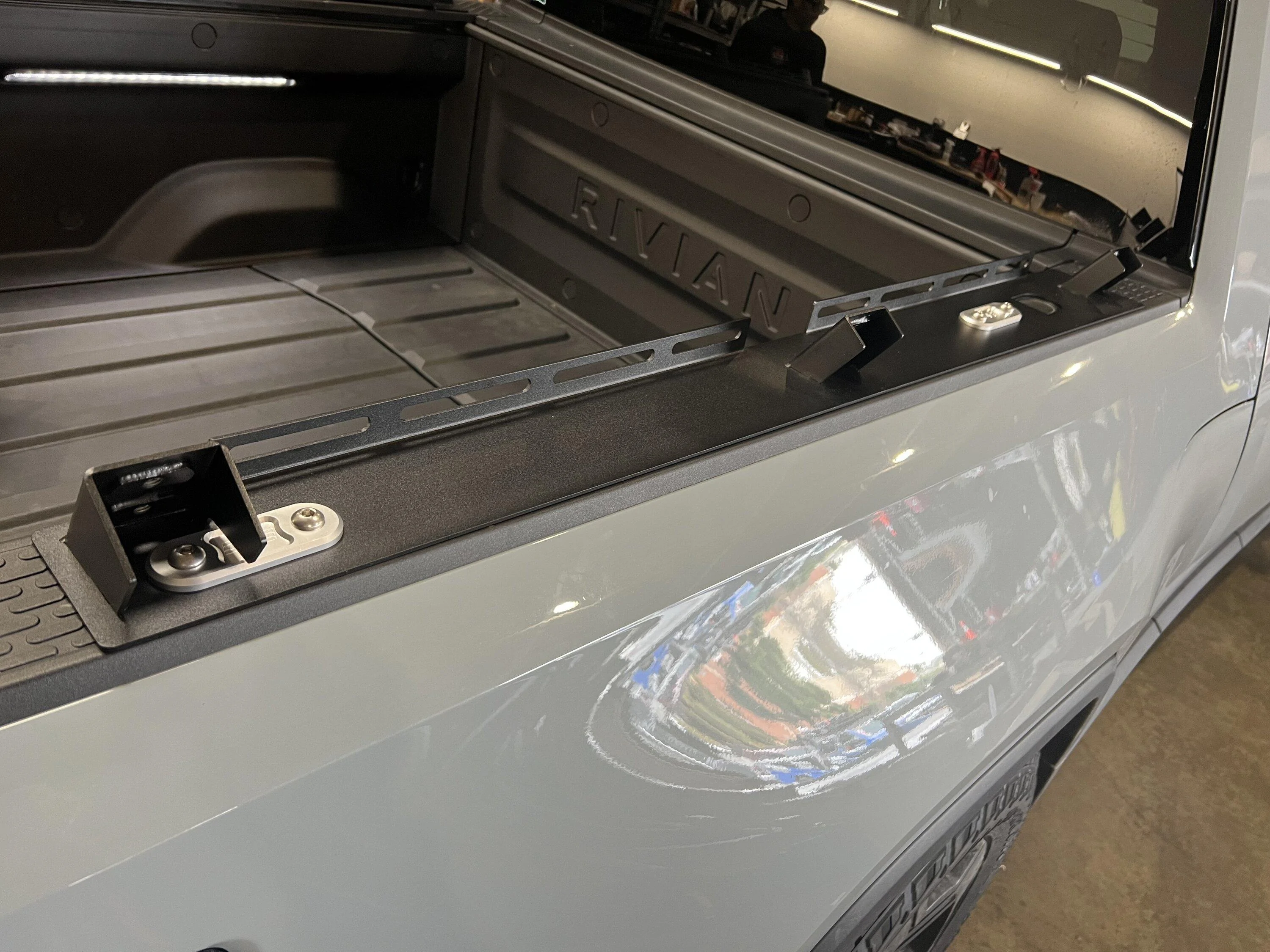 Rivian R1T R1S Just installed first production Overland Ruff Rax bed rack on R1T -- review & photos IMG_4735