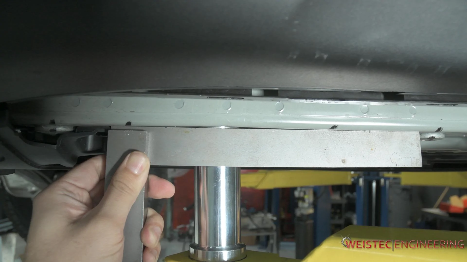 Rivian R1T R1S DCE Rock Sliders on R1T - Baja Test Video Rivian Rock Sliders underside_14