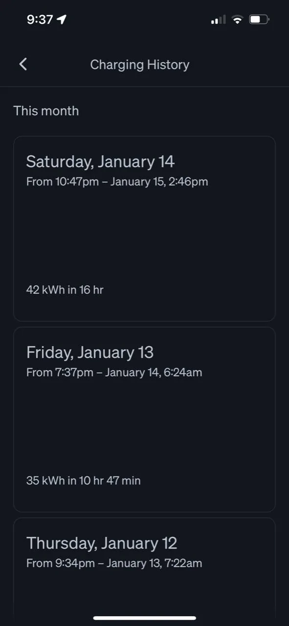 Rivian R1T R1S Rivian app should display charging session cost E76F2E6D-6769-441D-9D6D-D7FB6A5FEA14