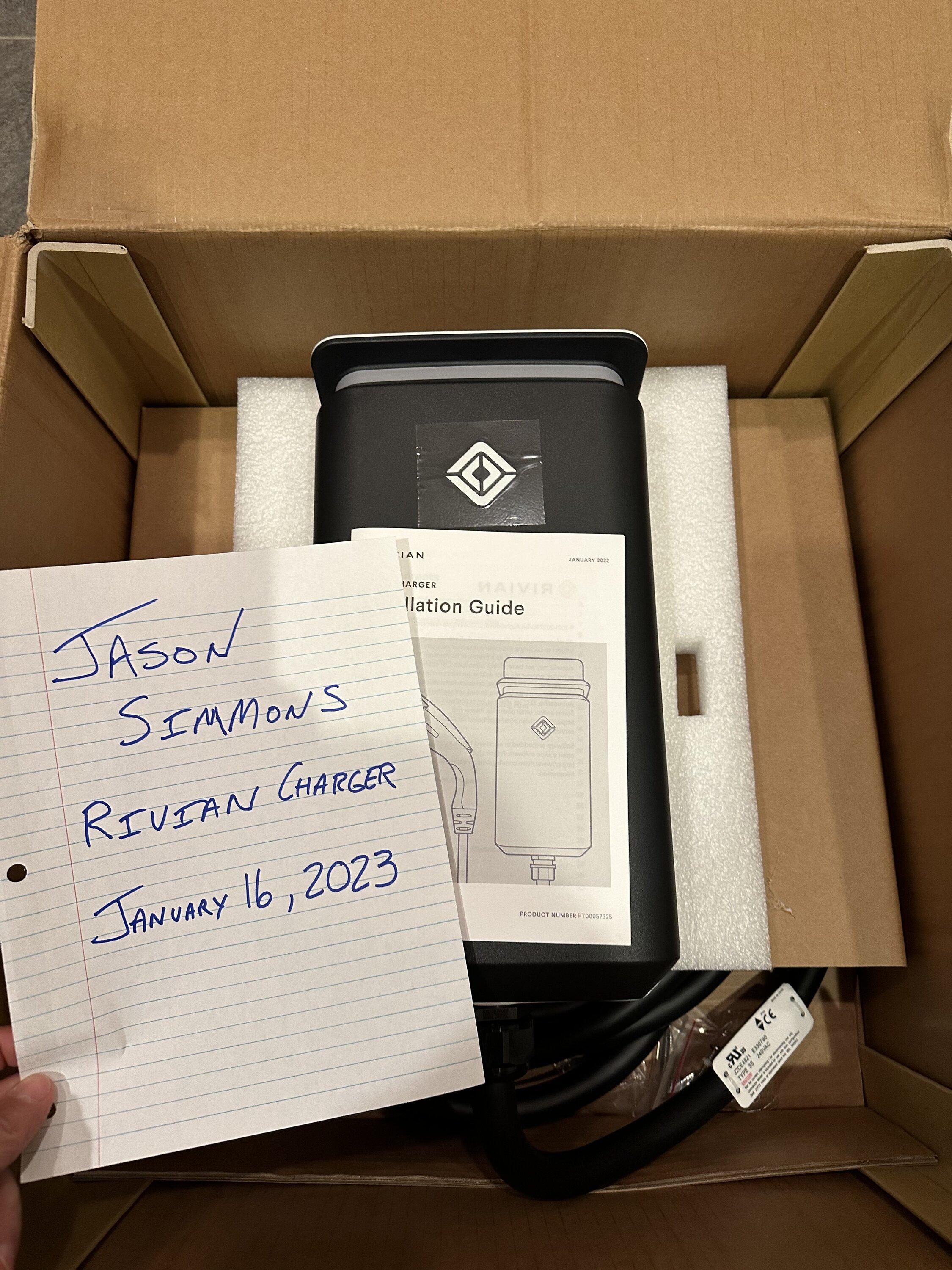 Rivian R1T R1S Brand New Wall Charger 3F15BB0E-819B-4FD6-BE44-89516AFD1D2F