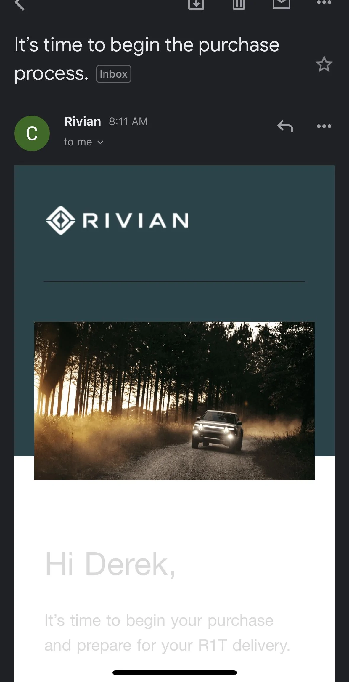 Rivian R1T R1S R1 Shop Access Granted! 2051B209-103C-4392-A5C2-7CFBECD73929