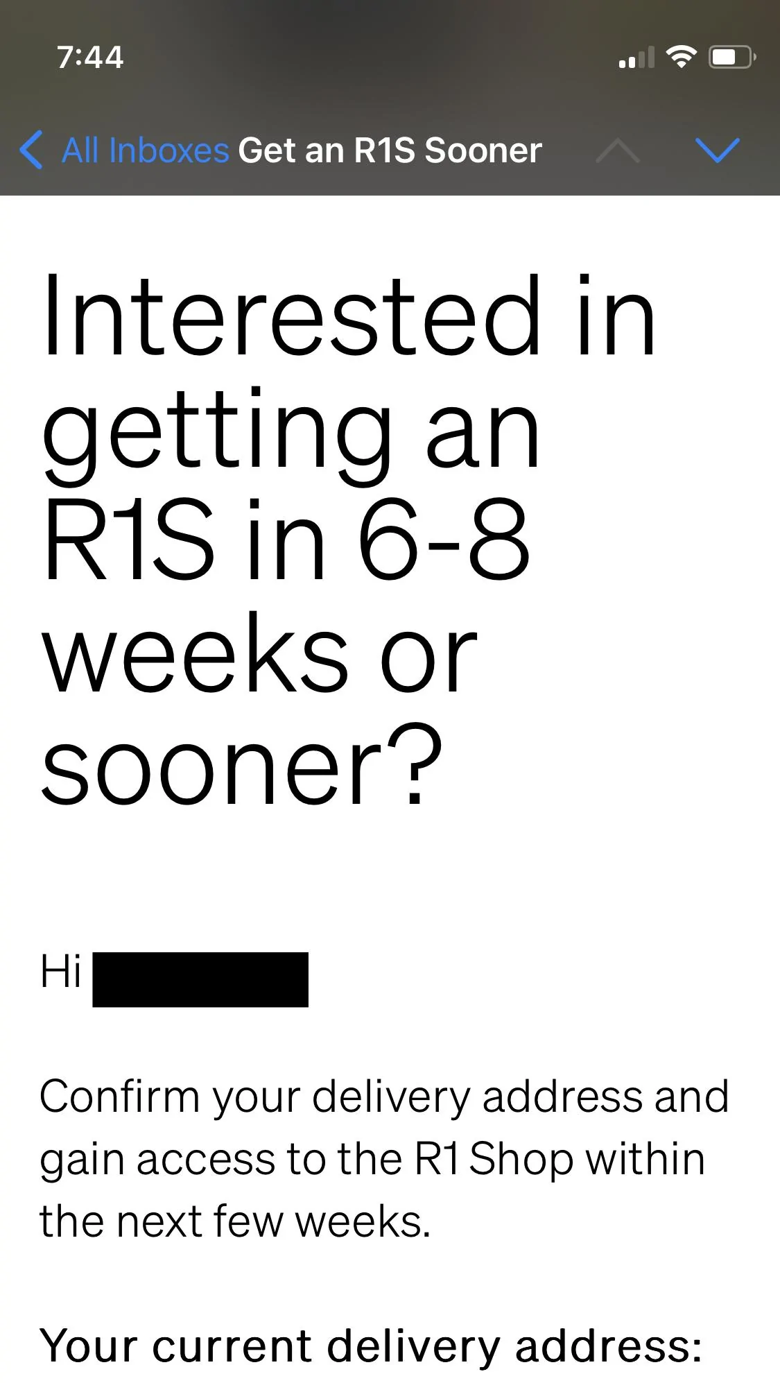 Rivian R1T R1S R1S Shop invite received ? Get yours? 5D0920CC-C048-4101-A39C-D727869D3B74