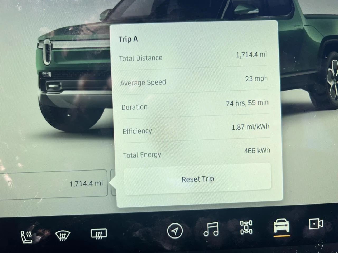 Rivian R1T R1S Just passed 10k miles. 2.44m/KWh consumption so far (on 21" wheels) 043A9F15-B161-4A01-AE57-515292BF4AAE