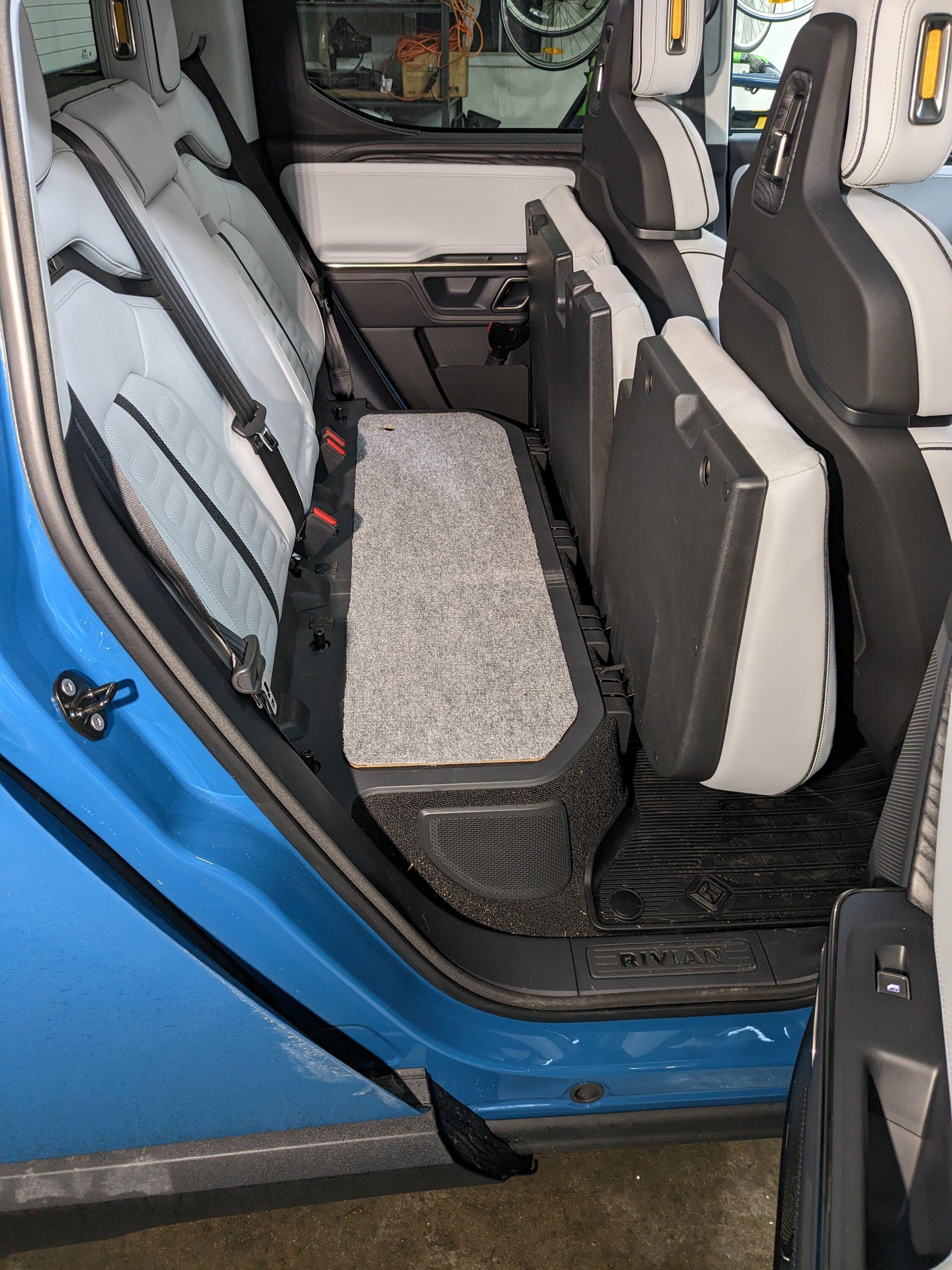 Rivian R1T R1S Dog Platform Bench custom DIY made for R1T back seat PXL_20230127_001751956