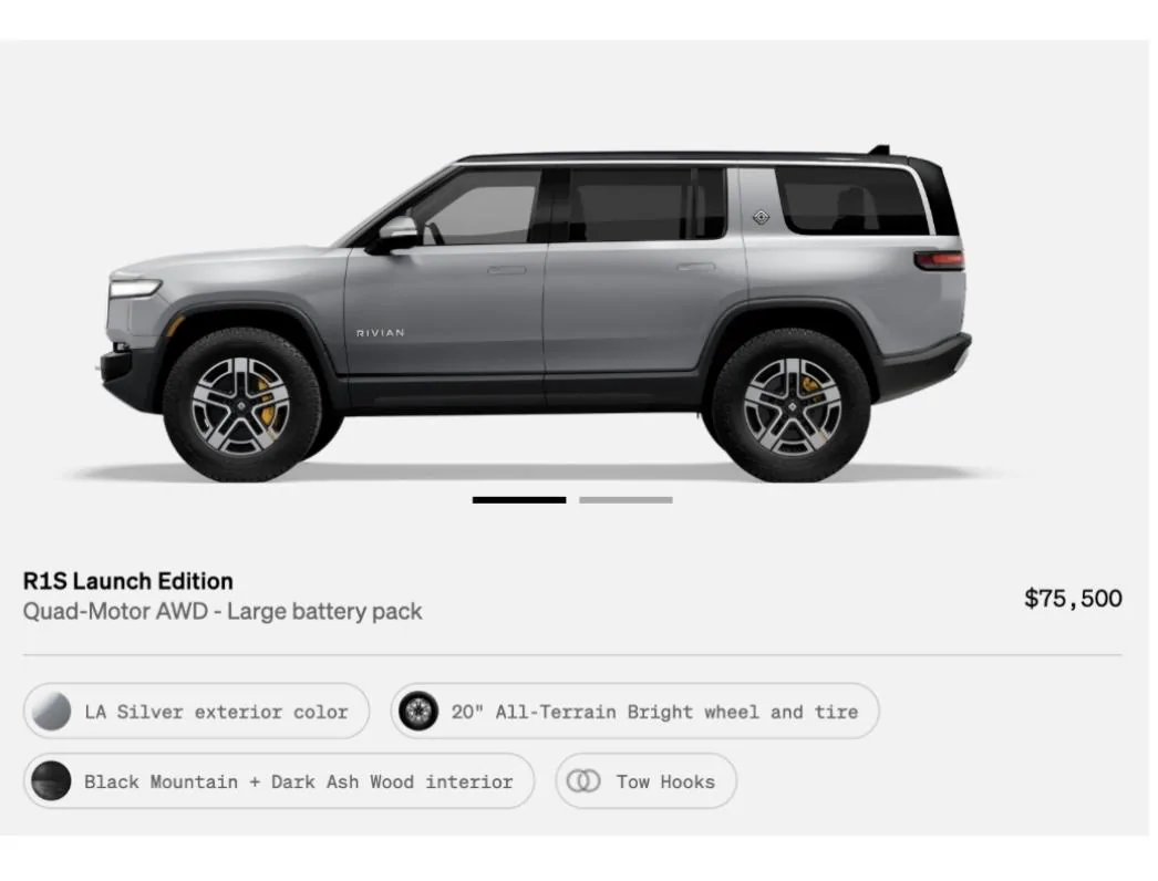Rivian R1T R1S R1S LA Silver new delivery estimates 7987448F-8770-4BF4-BF72-FC1993C94720