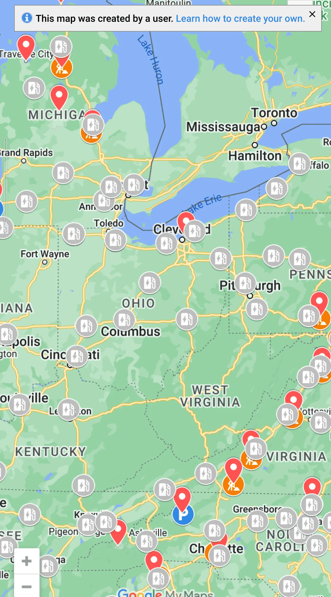 Rivian R1T R1S RAN Rivian Charging Stations Locations Map via Google Maps Screenshot_20230128-125202~2
