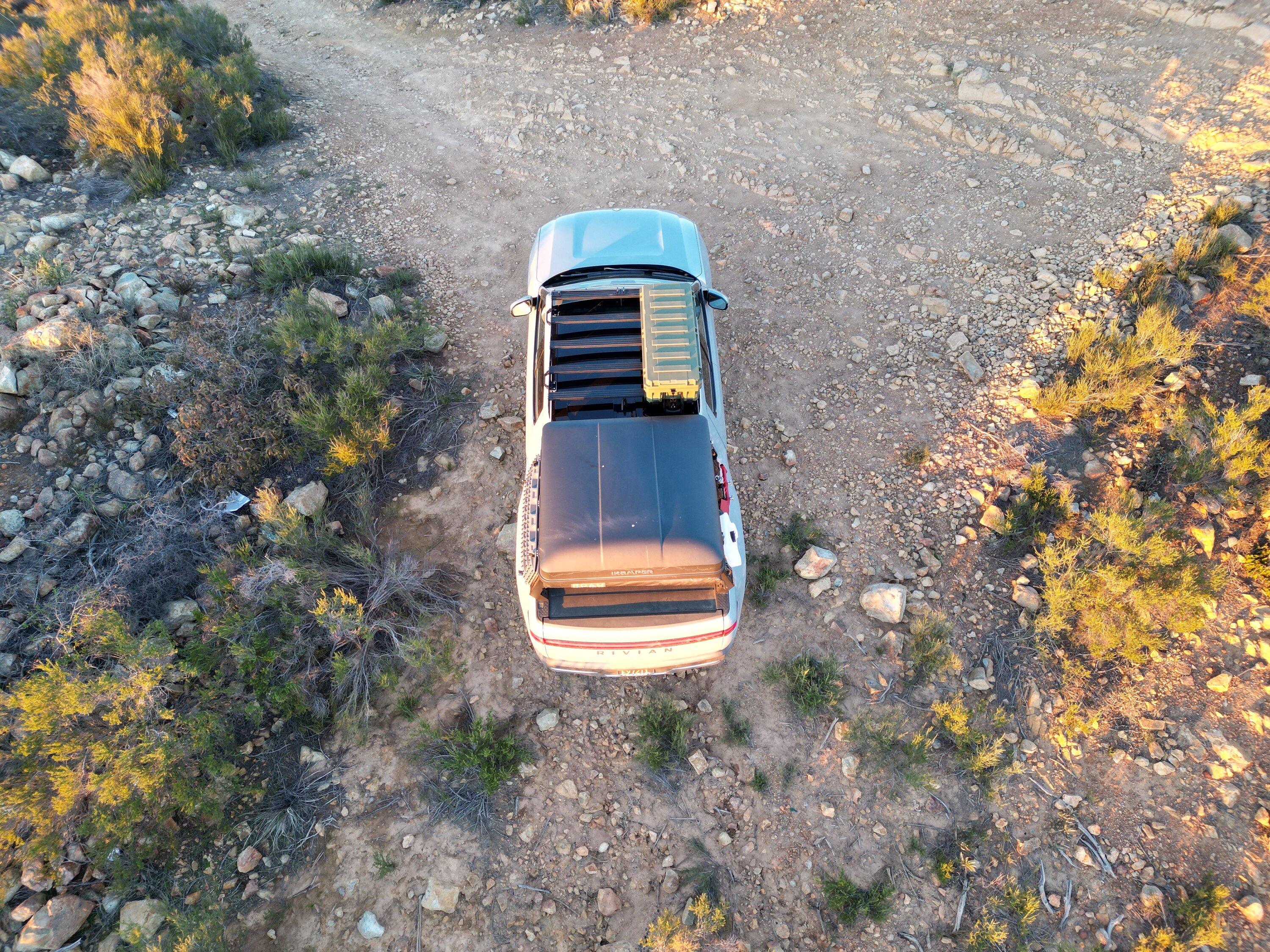 Rivian R1T R1S Overland Ruff Rax Roof Rack installed on R1T DJI_0087.JPG