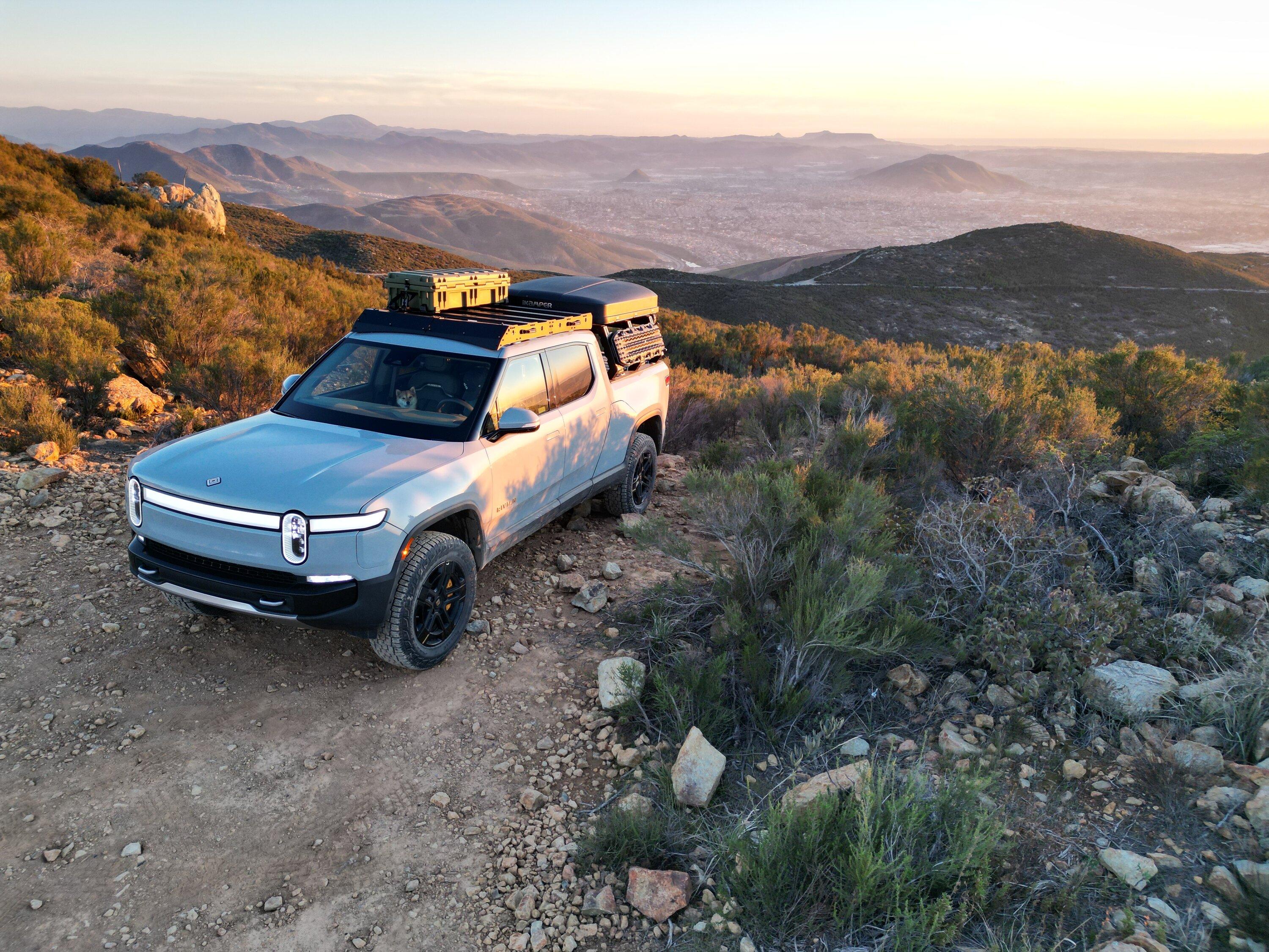 Rivian R1T R1S Overland Ruff Rax Roof Rack installed on R1T DJI_0101.JPG