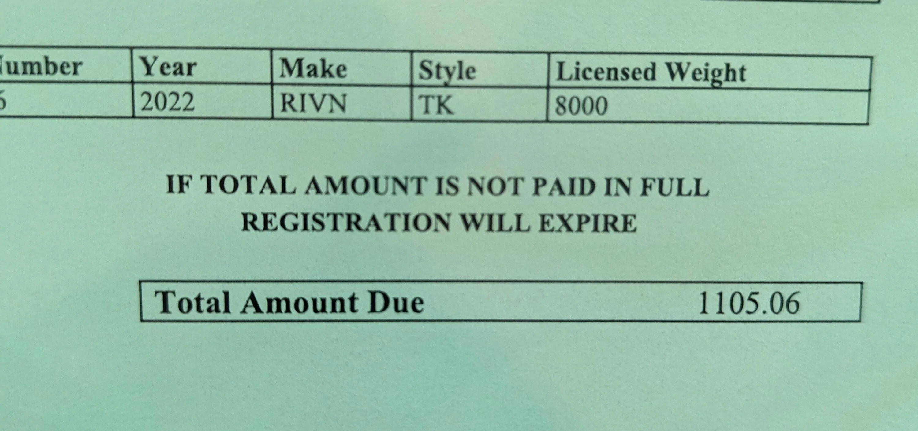 Rivian R1T R1S North Carolina R1T Registration PXL_20230128_220215283