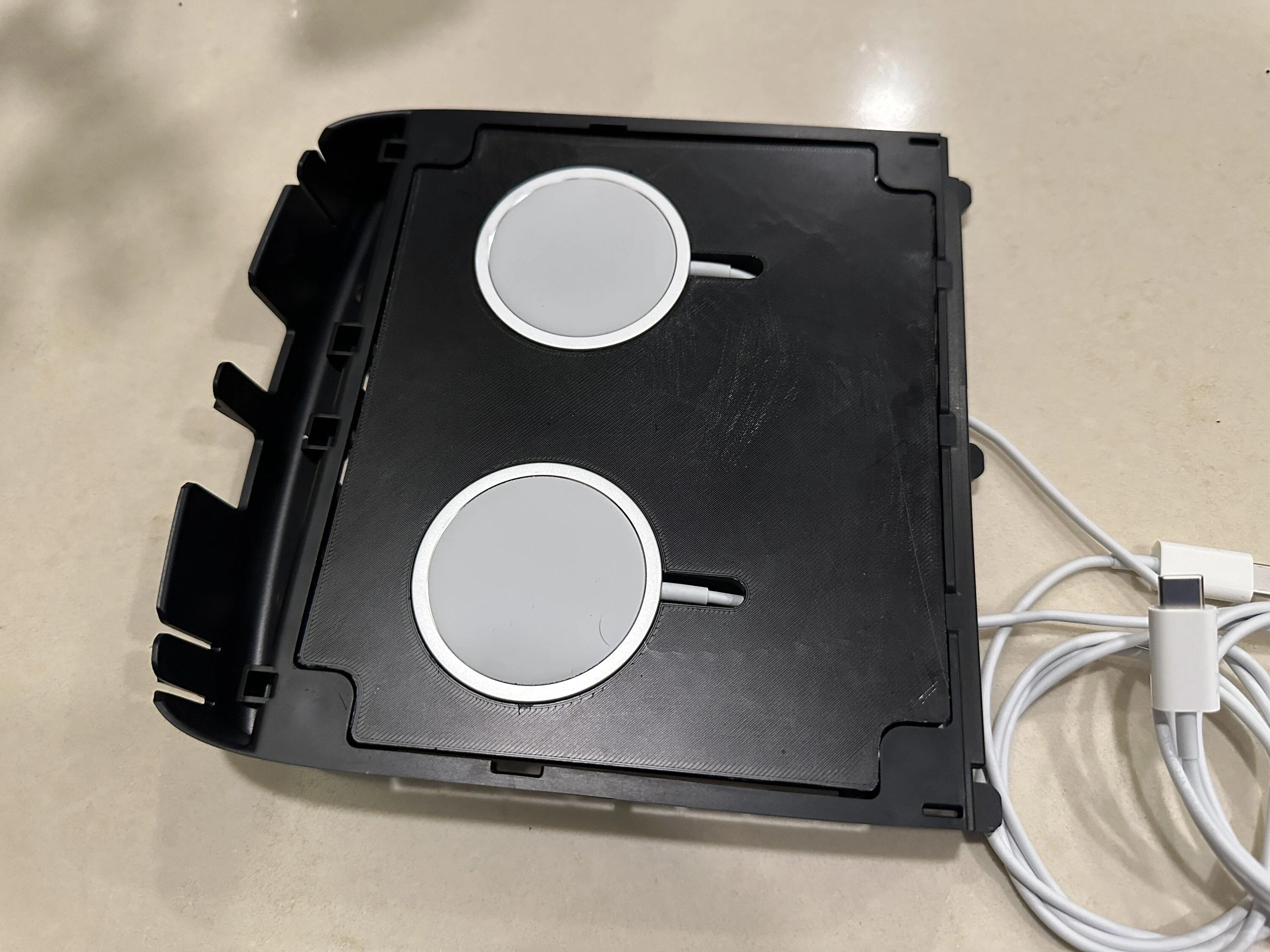 Rivian R1T R1S Simple Internal Apple MagSafe mod - STL attached 20230129_020236617_iOS