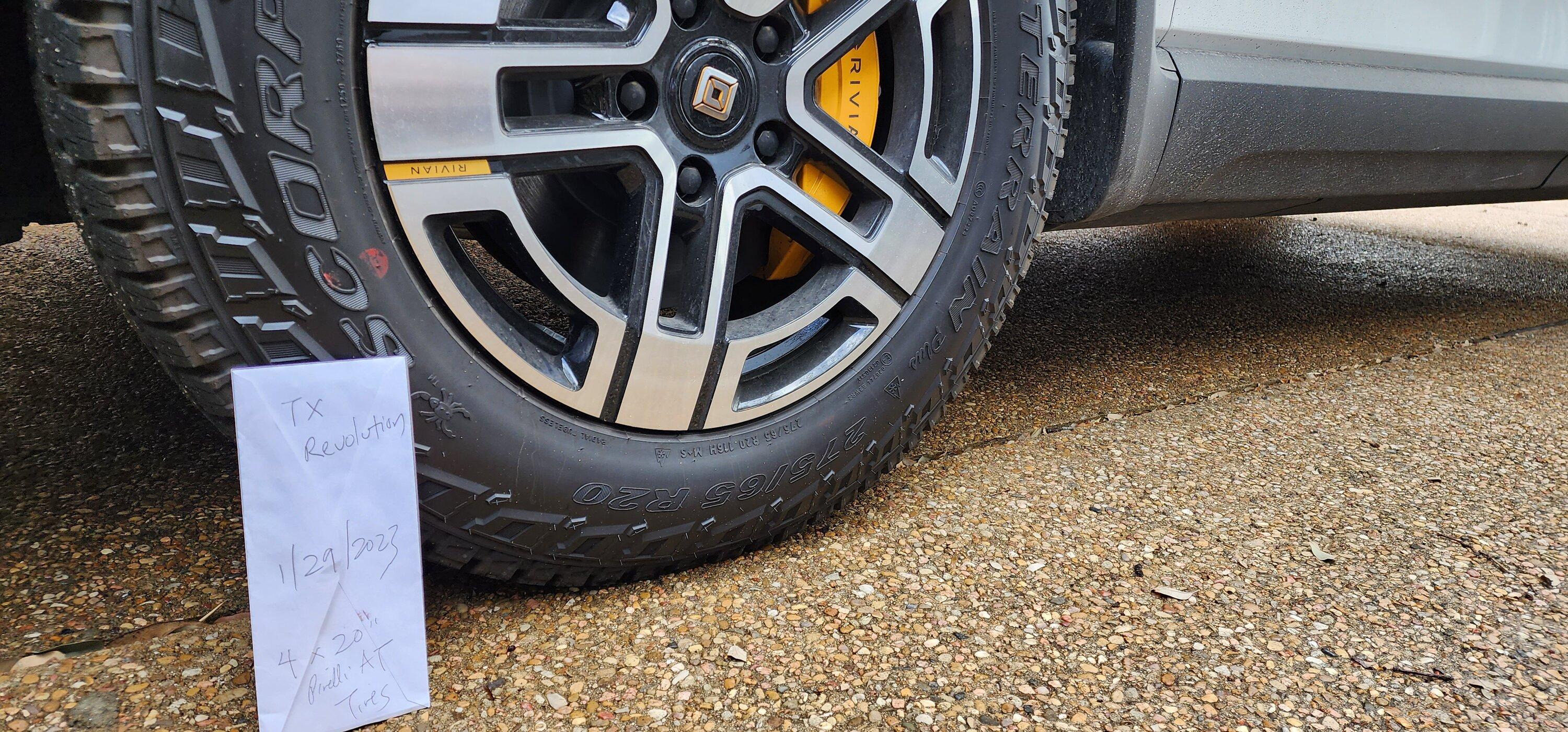 Rivian R1T R1S 20 inch oem all terrain tires x4 like new for sale 16750204401525757025202567993970
