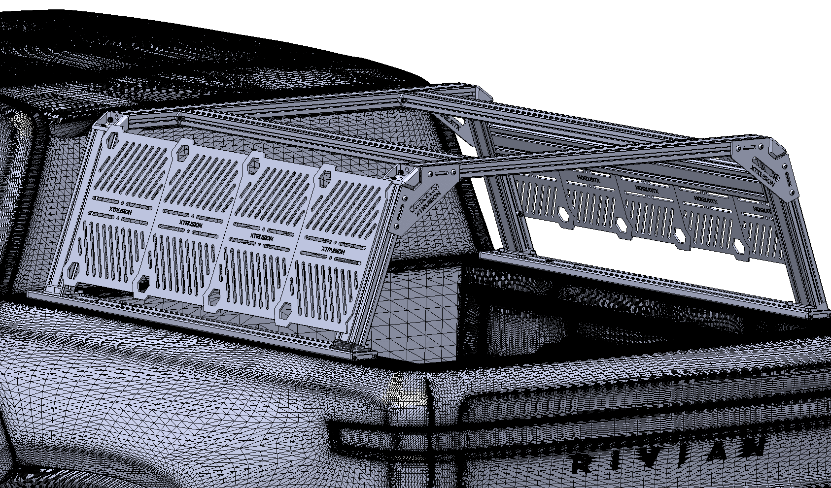 Rivian R1T R1S Bed Rack options from Xtrusion Overland 1675100732919