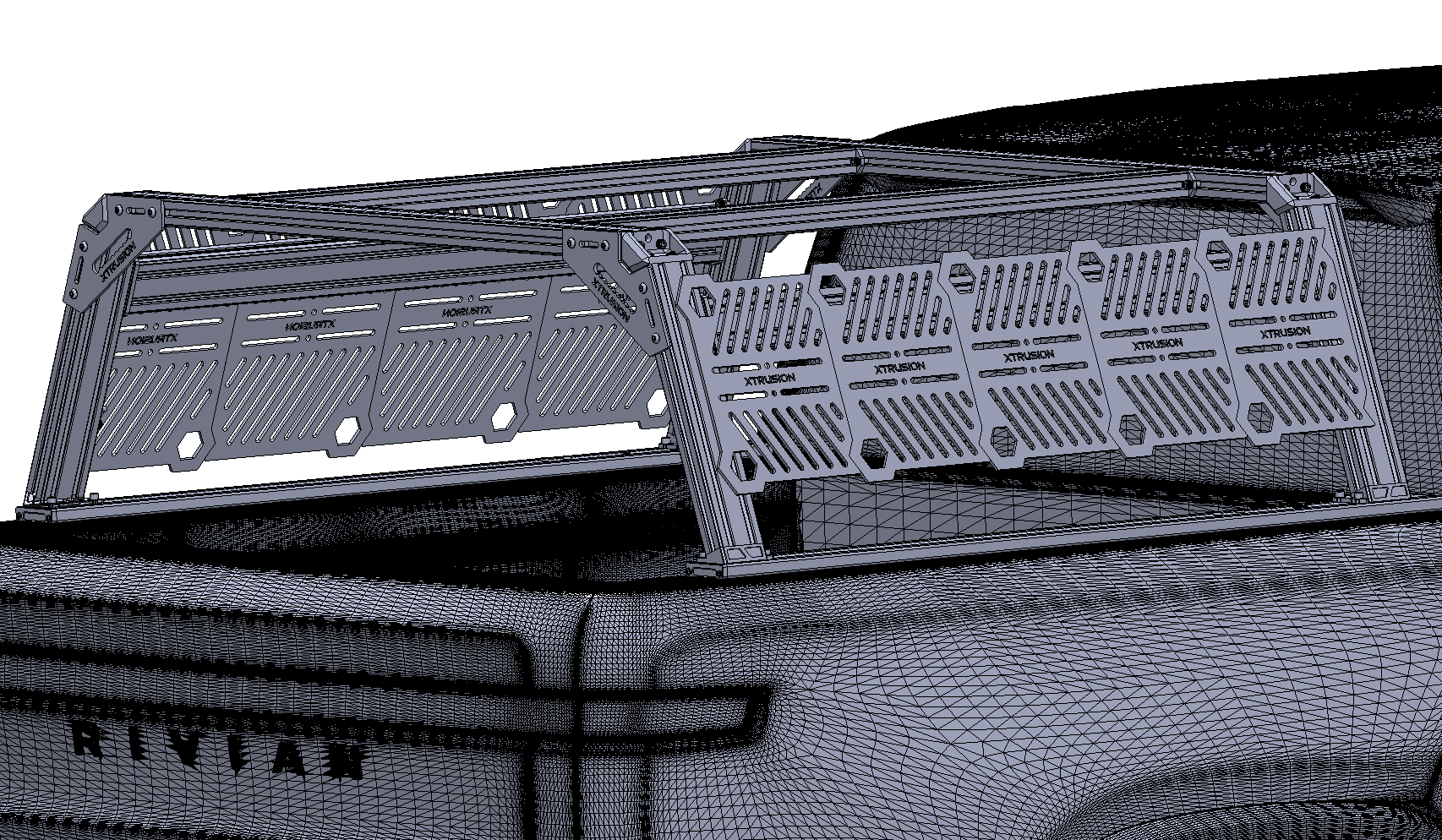 Rivian R1T R1S Bed Rack options from Xtrusion Overland 1675100784106