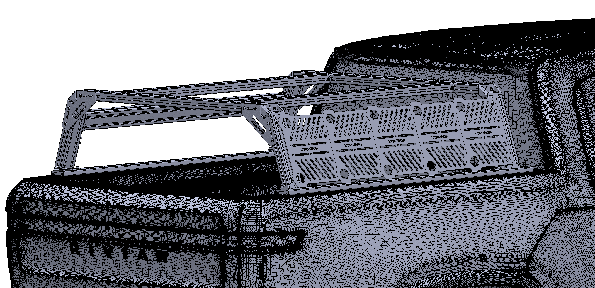 Rivian R1T R1S Bed Rack options from Xtrusion Overland 1675101181392