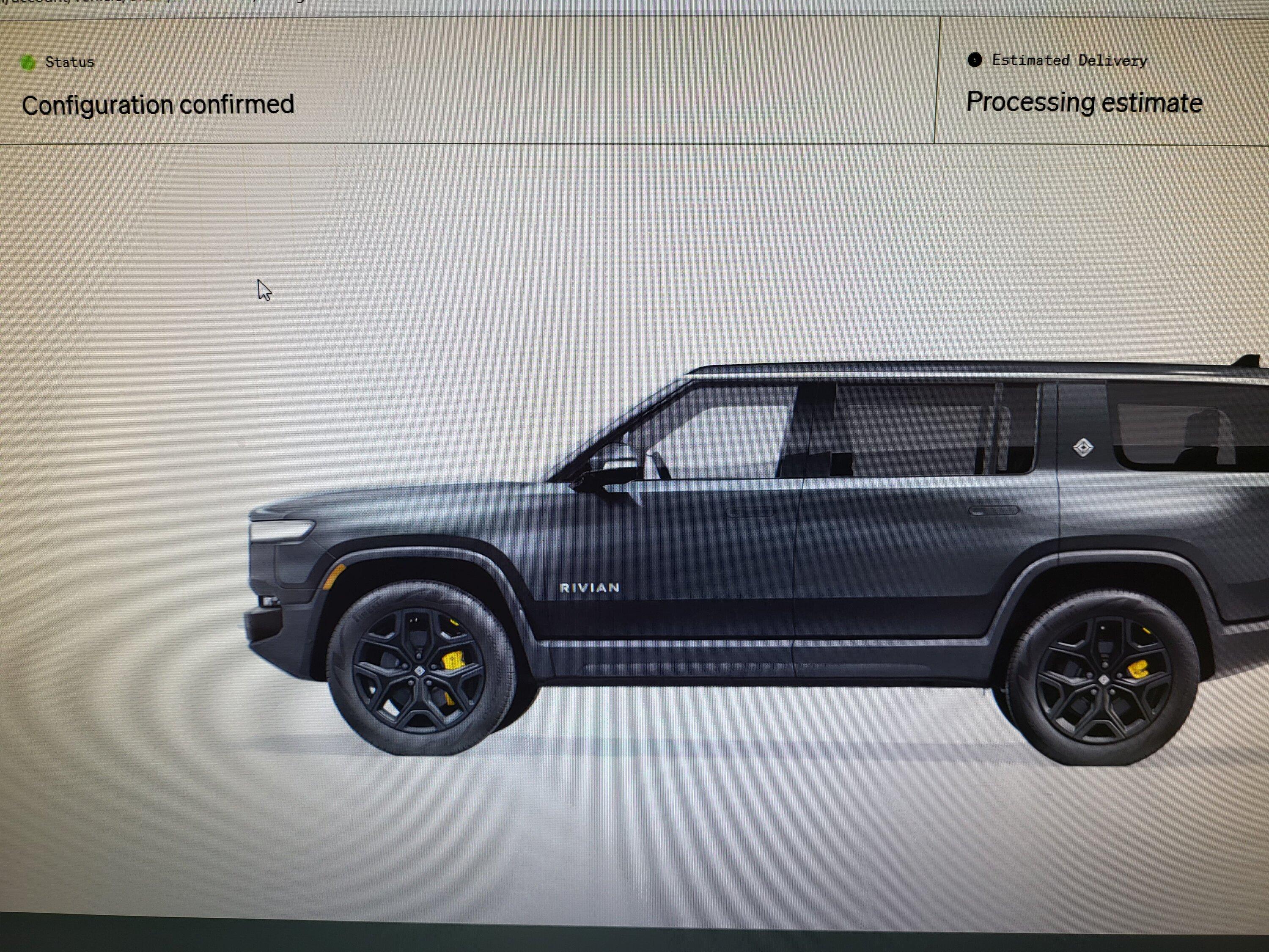 Rivian R1T R1S Estimated Delivery updates must be in progress. 16751220180098069006483388171295