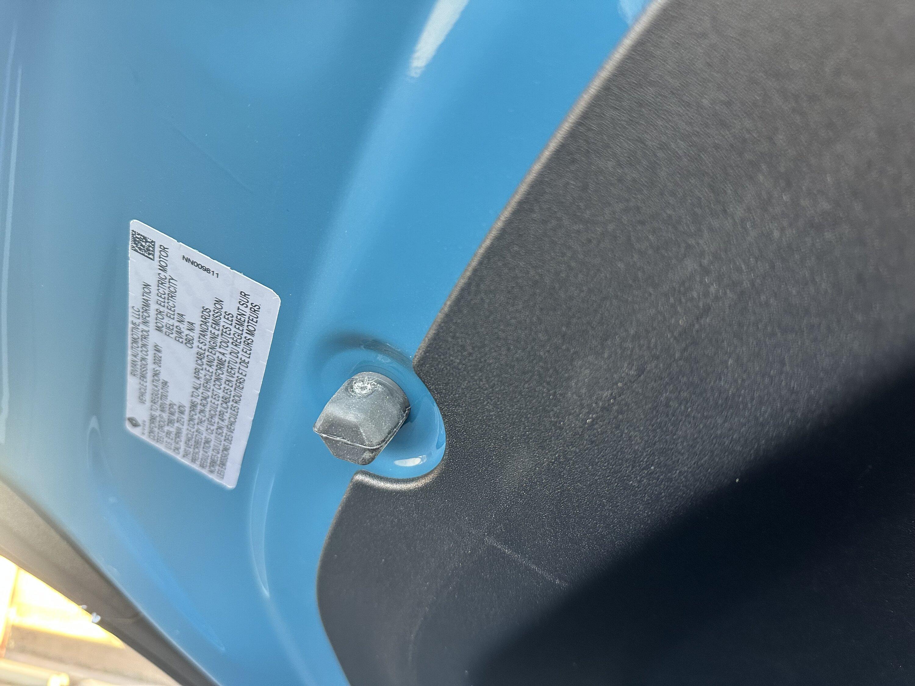 Rivian R1T R1S Vampire Drain Relating to Frunk Trim -- my solution to reduce drain % IMG_1101