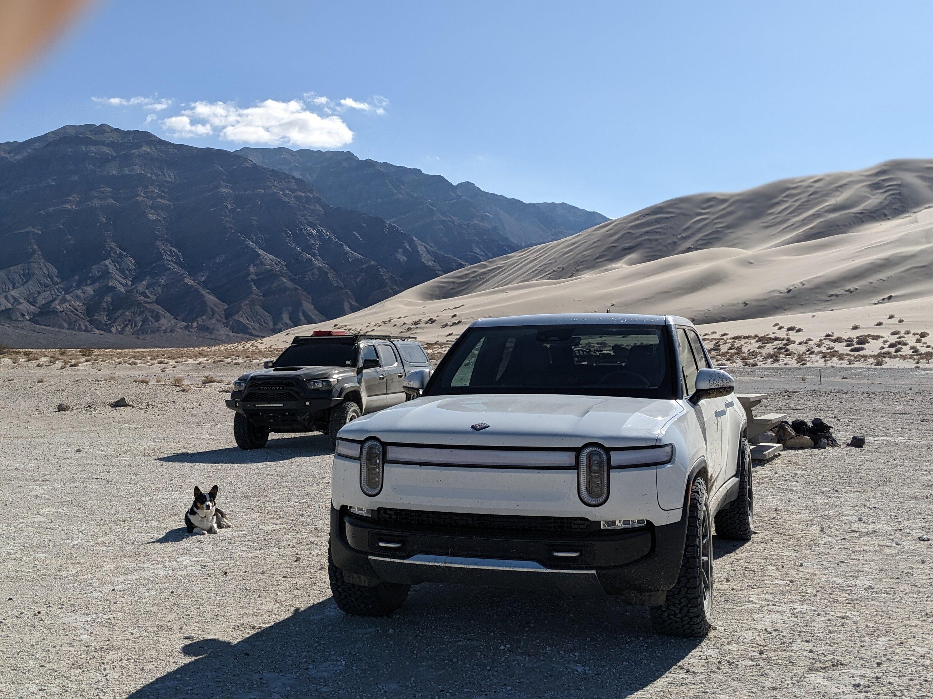 Rivian R1T R1S Snow & Desert shakedown bed camping trip in R1T @ Bishop, CA PXL_20230129_185644885.PORTRAIT