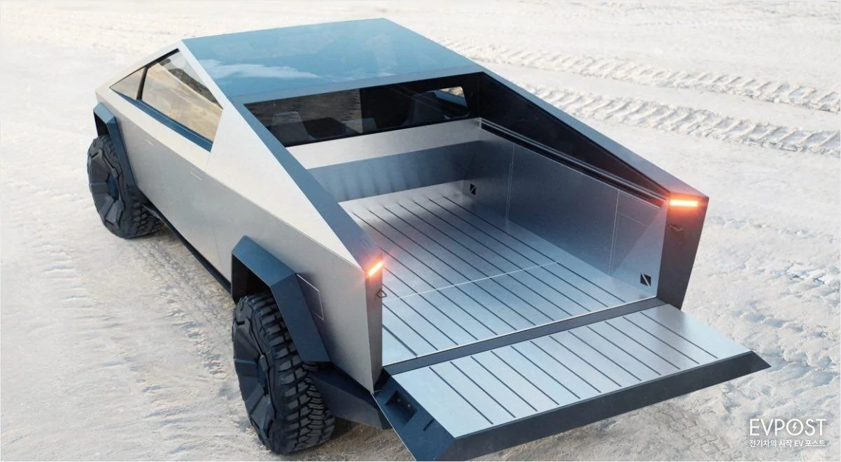Rivian R1T R1S Cybertruck reveals new triangle mirrors (removable) in Palo Alto sighting ?? (video) evpost_74-3714287359