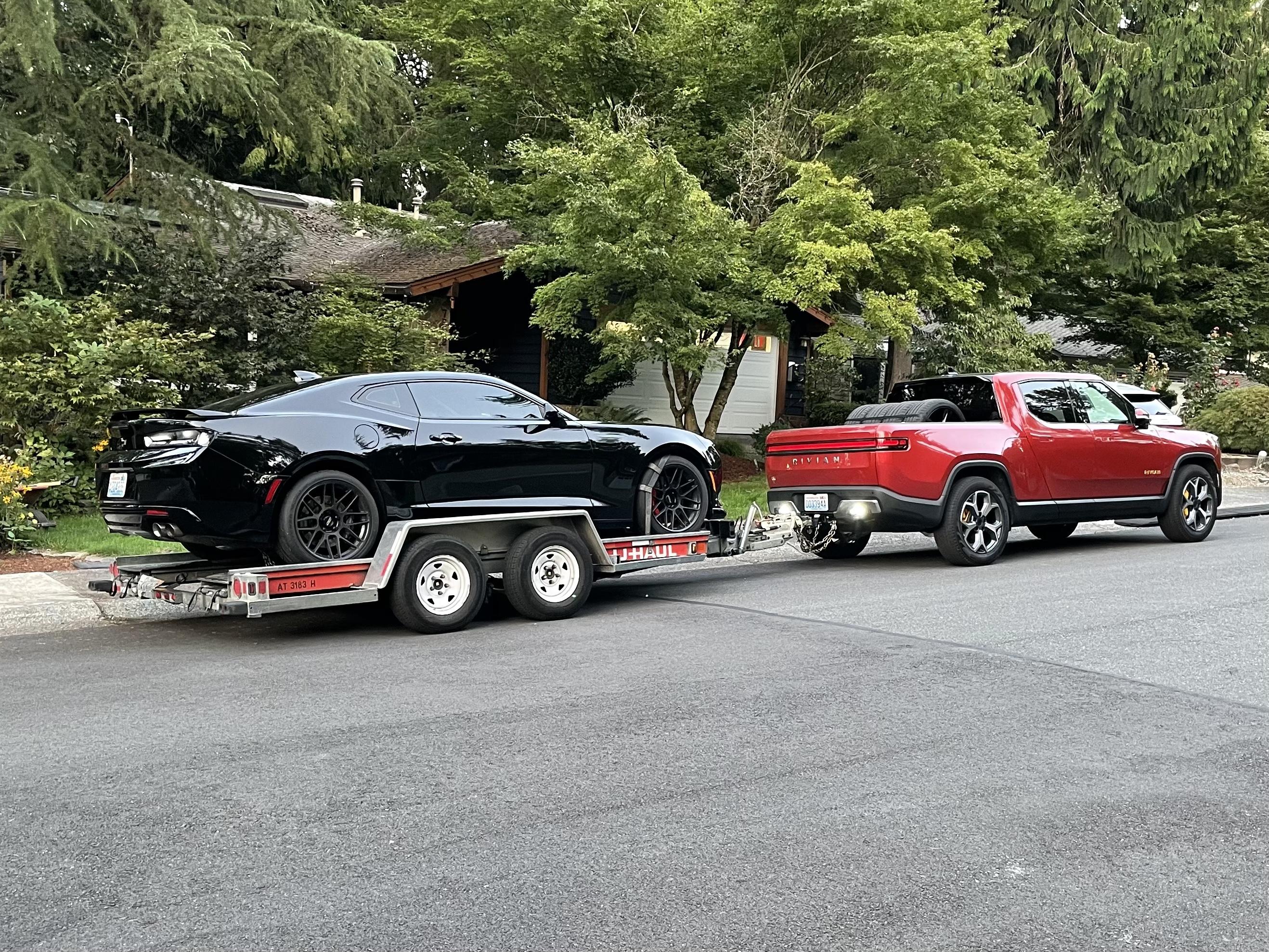 Rivian R1T R1S Towing a car trailer - approximate range hit? 7502217E-0B36-4EA4-960A-72D8CF60F4A0