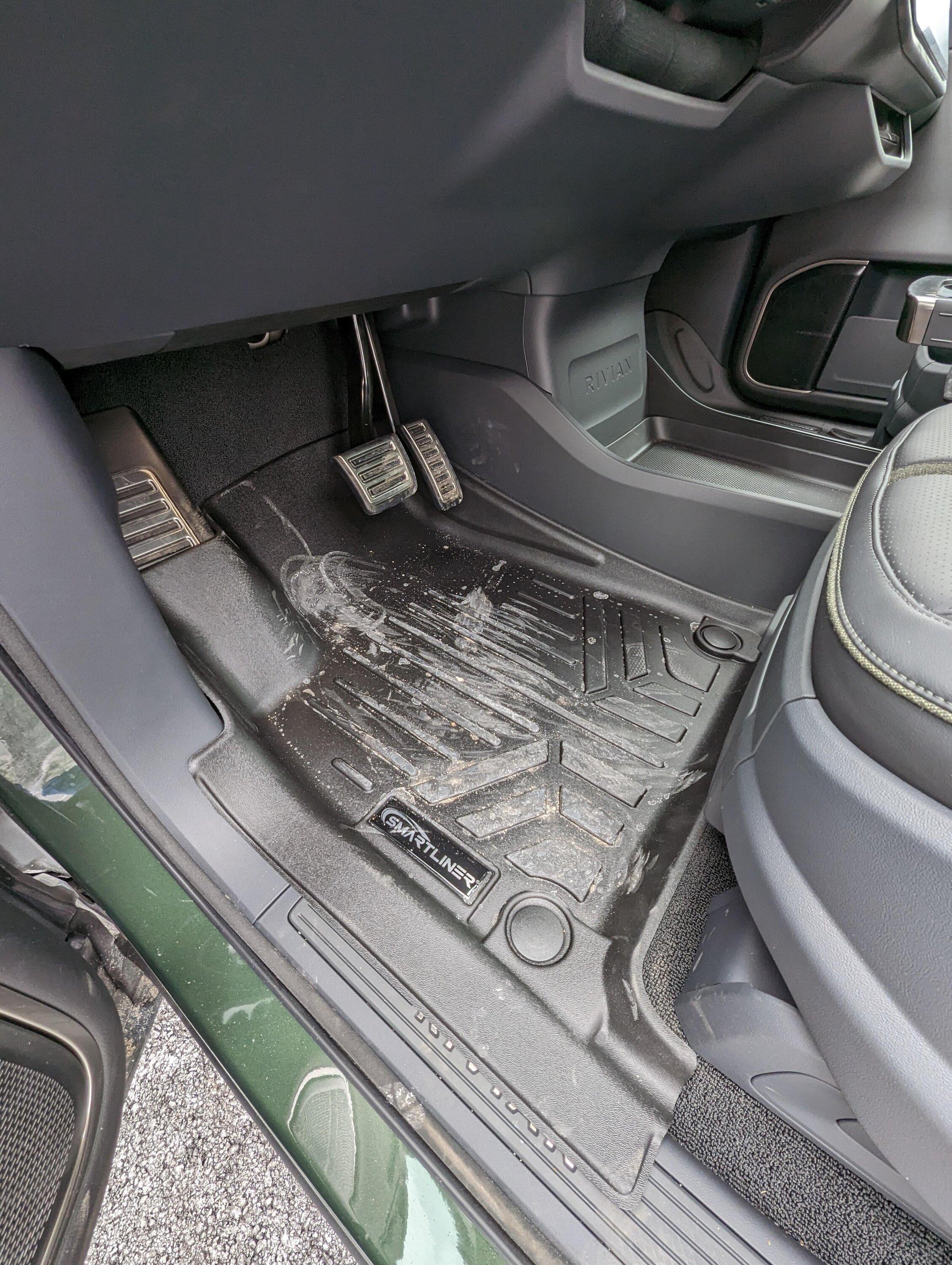 Rivian R1T R1S Smartliner floor mats and frunk liner protection - installed photos Smartliner floor mats and frunk liner - installed photos in Rivian R1T 1