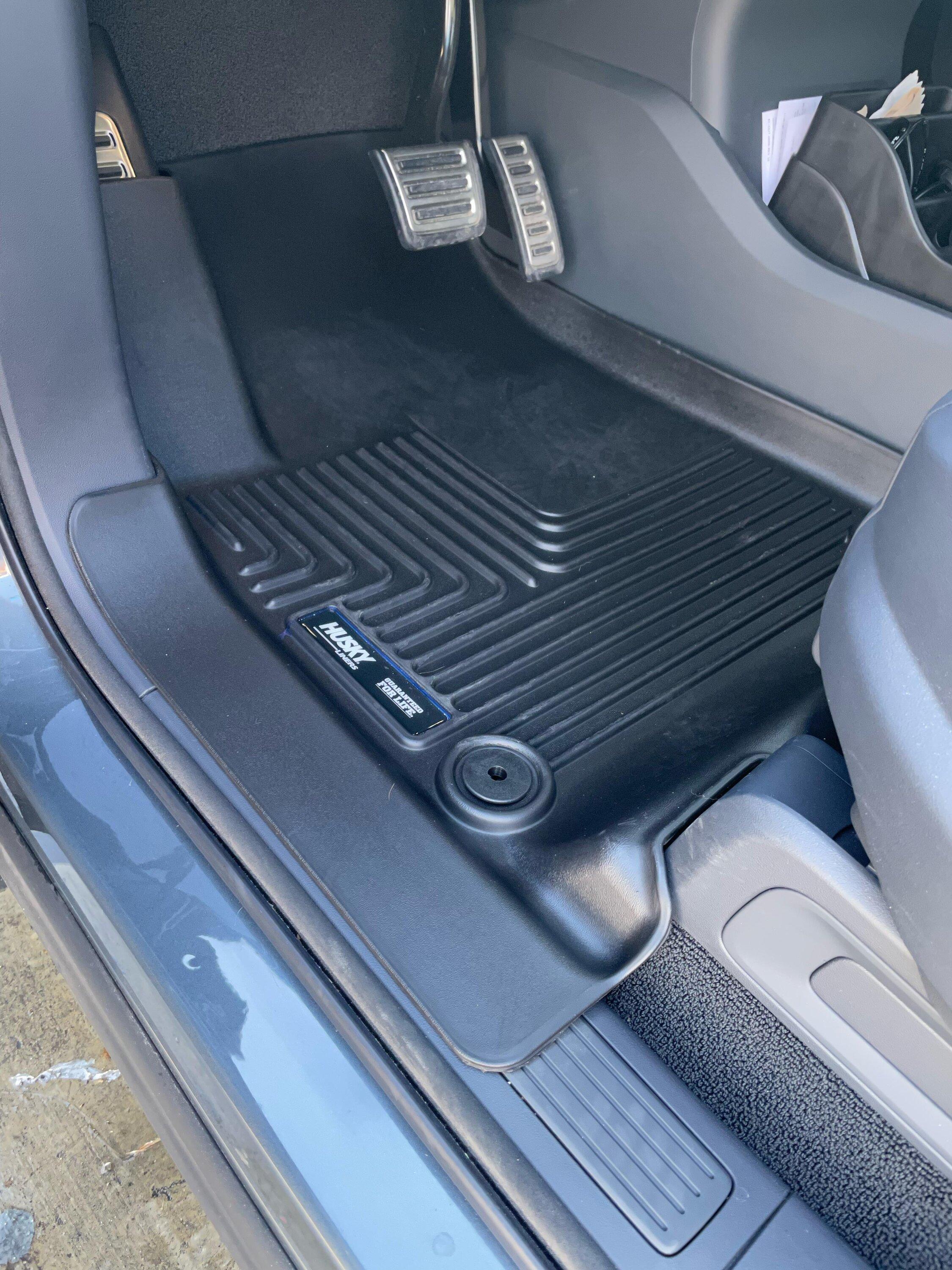 Rivian R1T R1S Husky Floor Liners installed photos Husky Floor Liners Rivian R1T photo 1