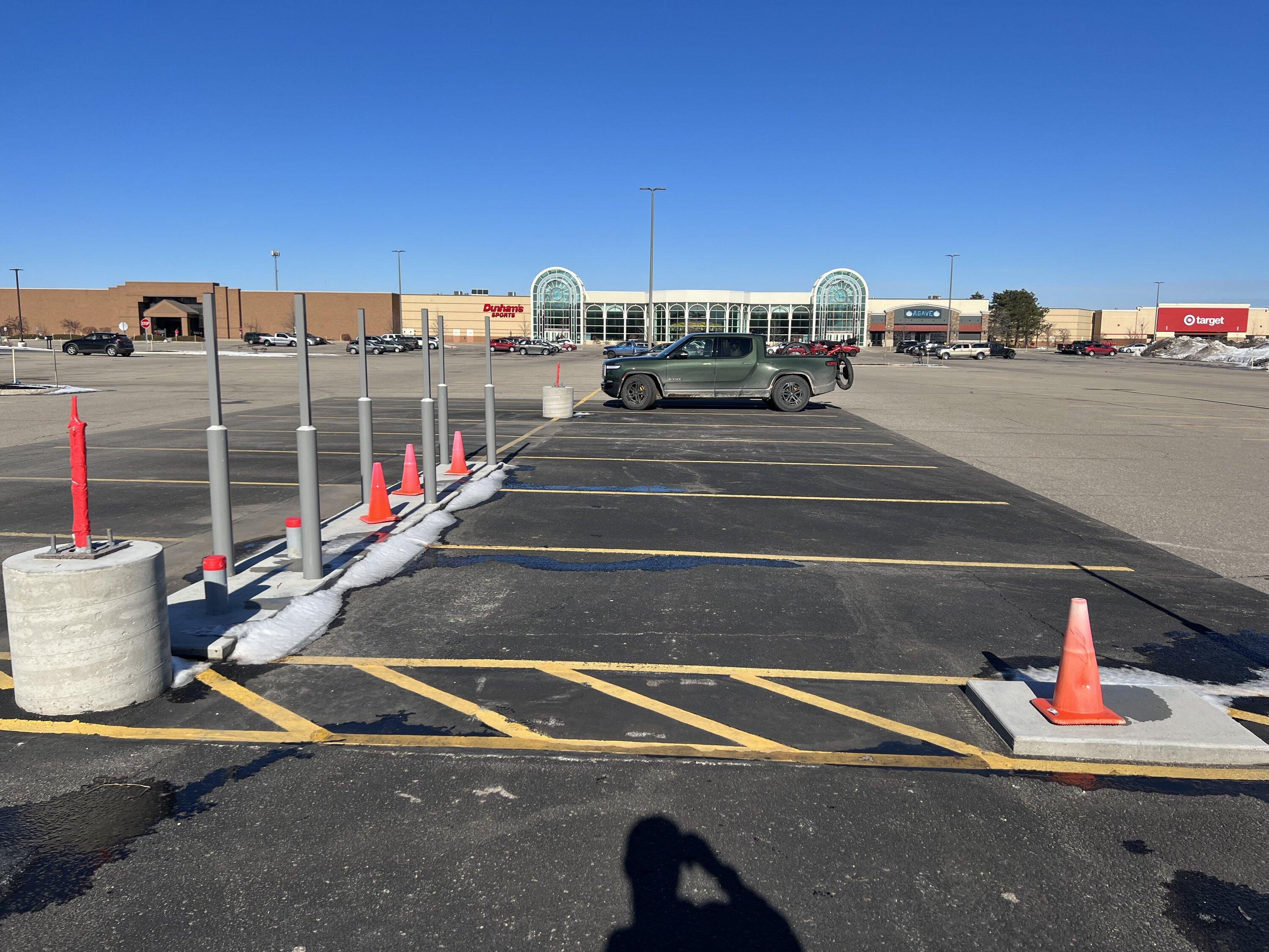 Rivian R1T R1S Likely site of RAN charging station in Traverse City, MI IMG_8915