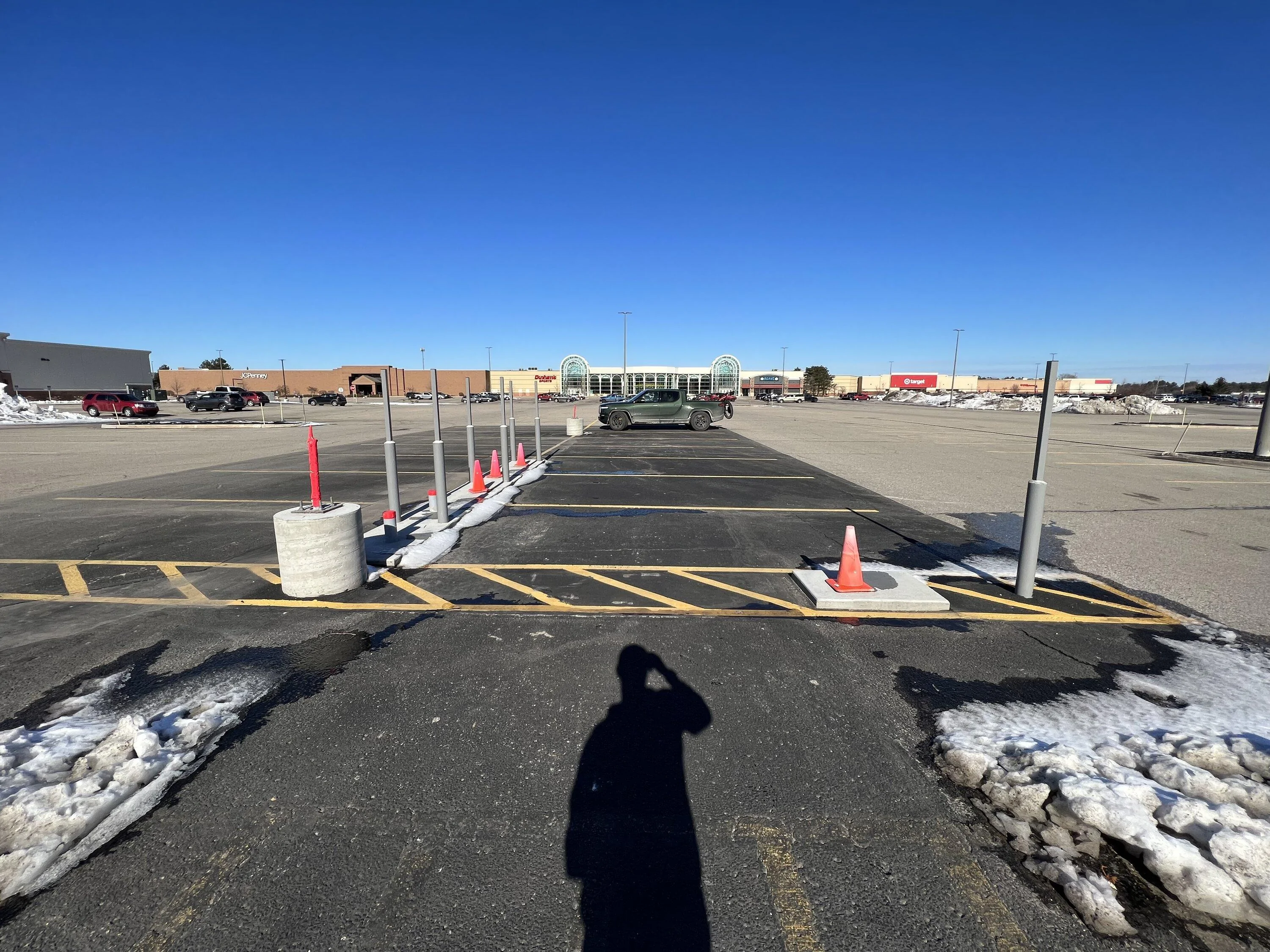 Rivian R1T R1S Likely site of RAN charging station in Traverse City, MI IMG_8916
