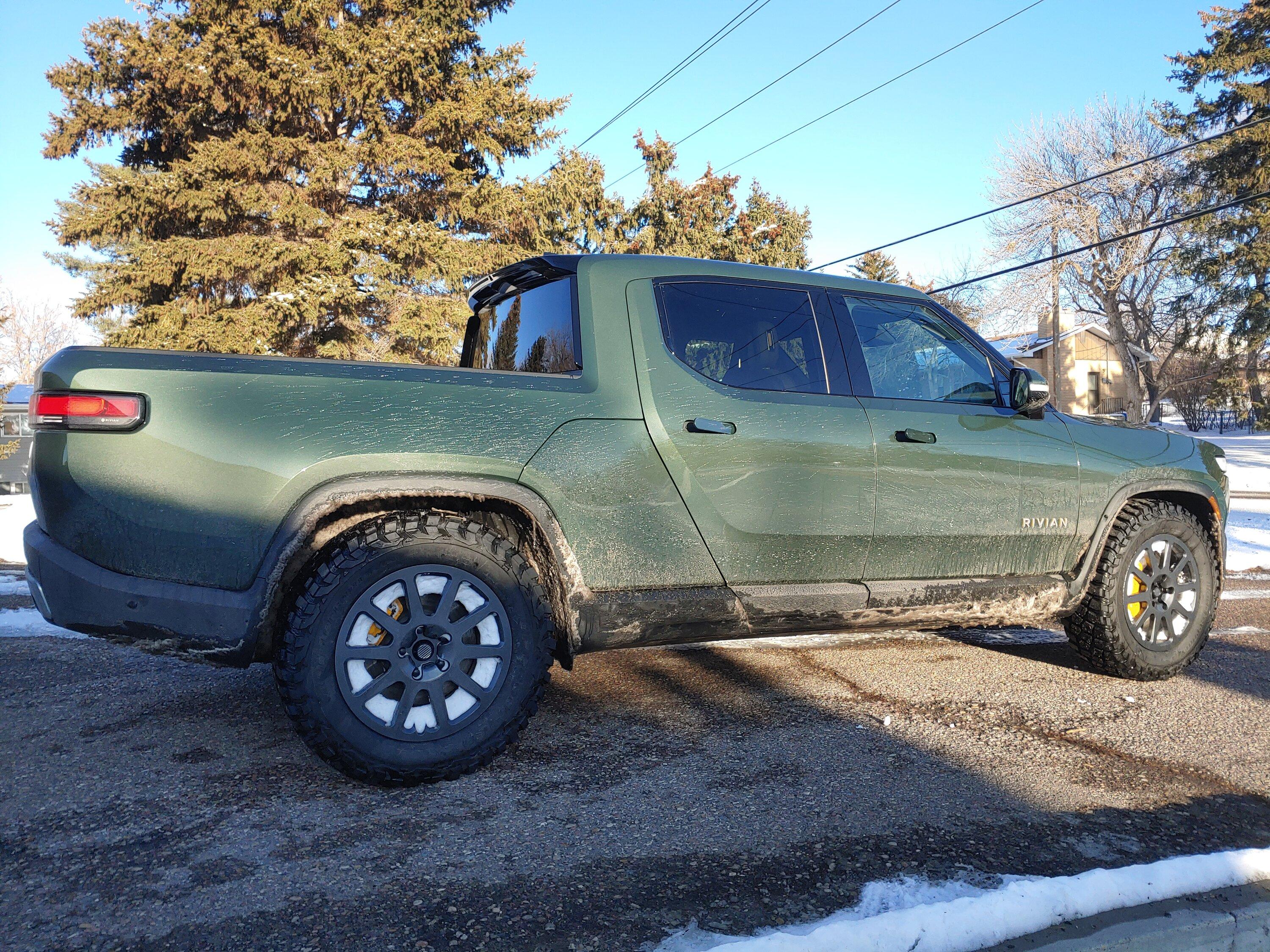 Rivian R1T R1S Rivian won't calibrate aftermarket wheels Sprout-standard height