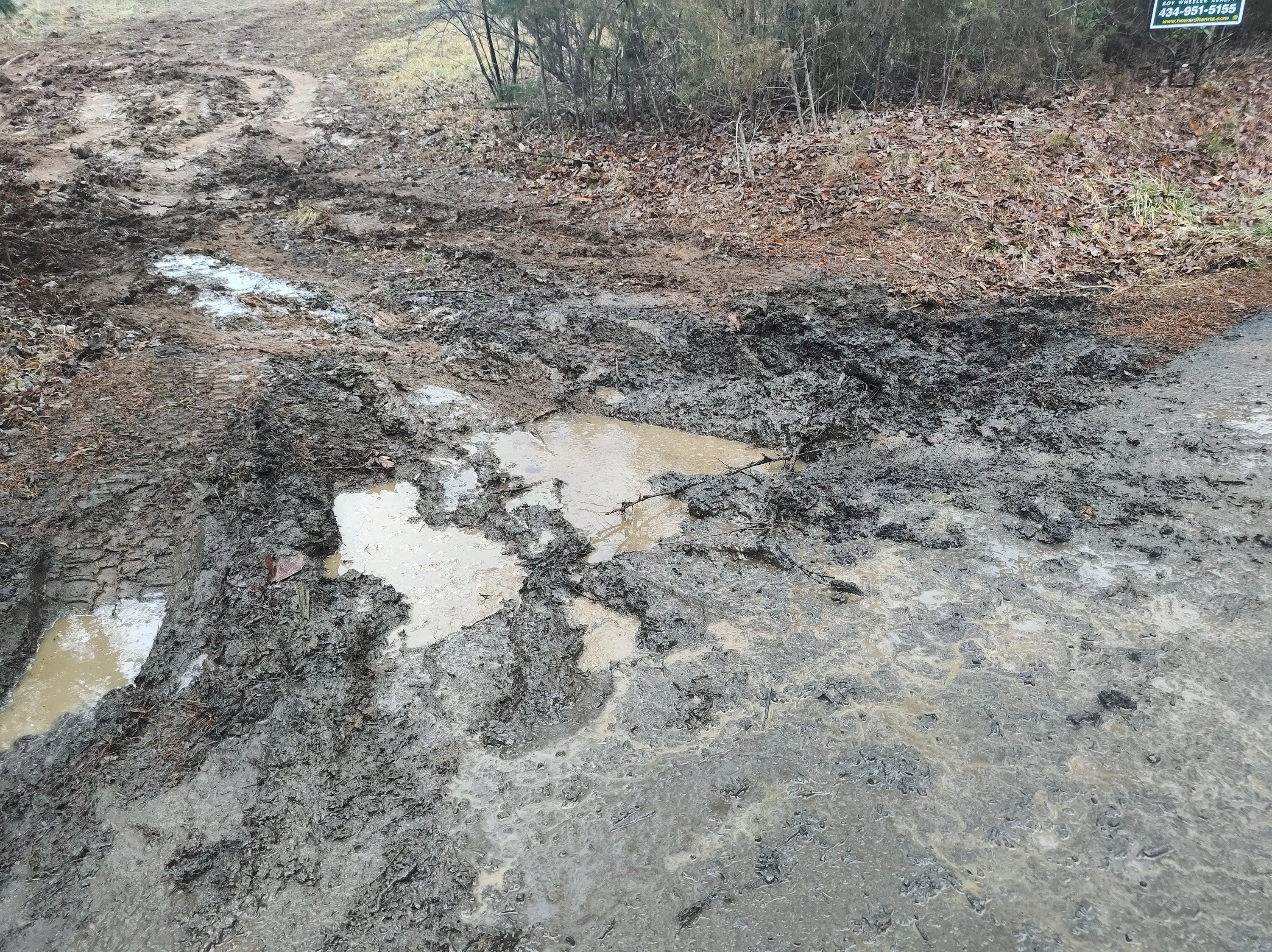 Rivian R1T R1S 180 Degree Tank Turn my way out of being stuck in mud IMG_20230216_154552