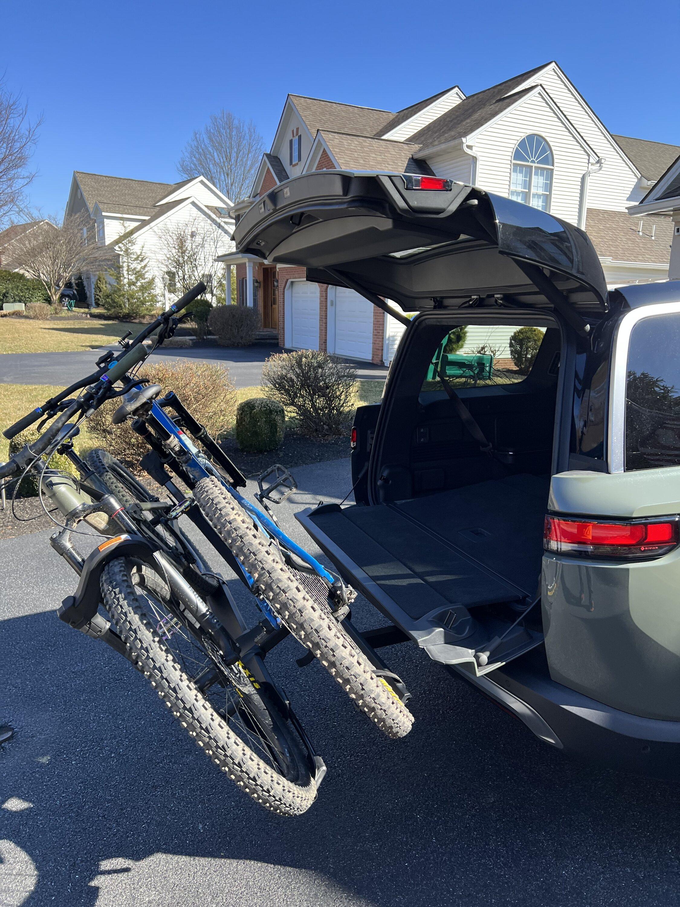 Rivian R1T R1S Kuat NV 2.0 Base Hitch Bike Rack Feels Tailor Made for the R1S FE54E170-6286-4C1E-908F-D900410861A5