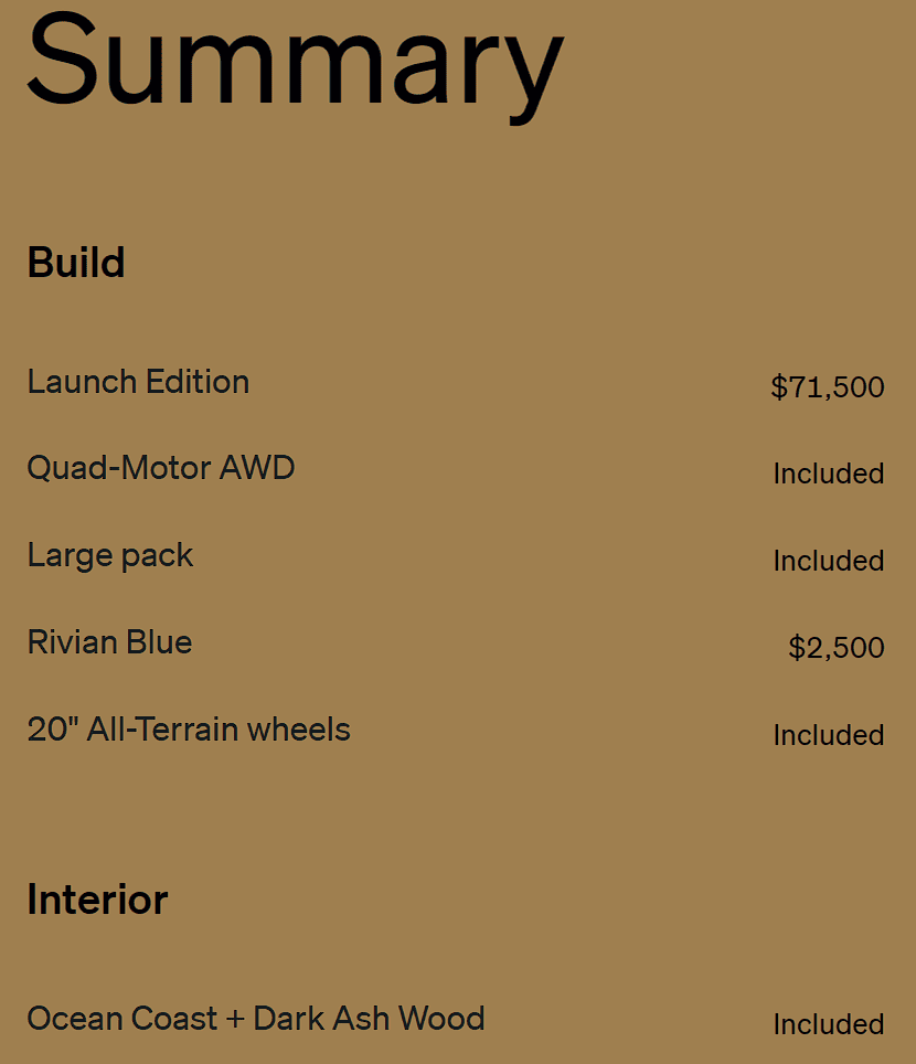 Rivian R1T R1S R1T Shop have any Launch Editions ? 1676821833907