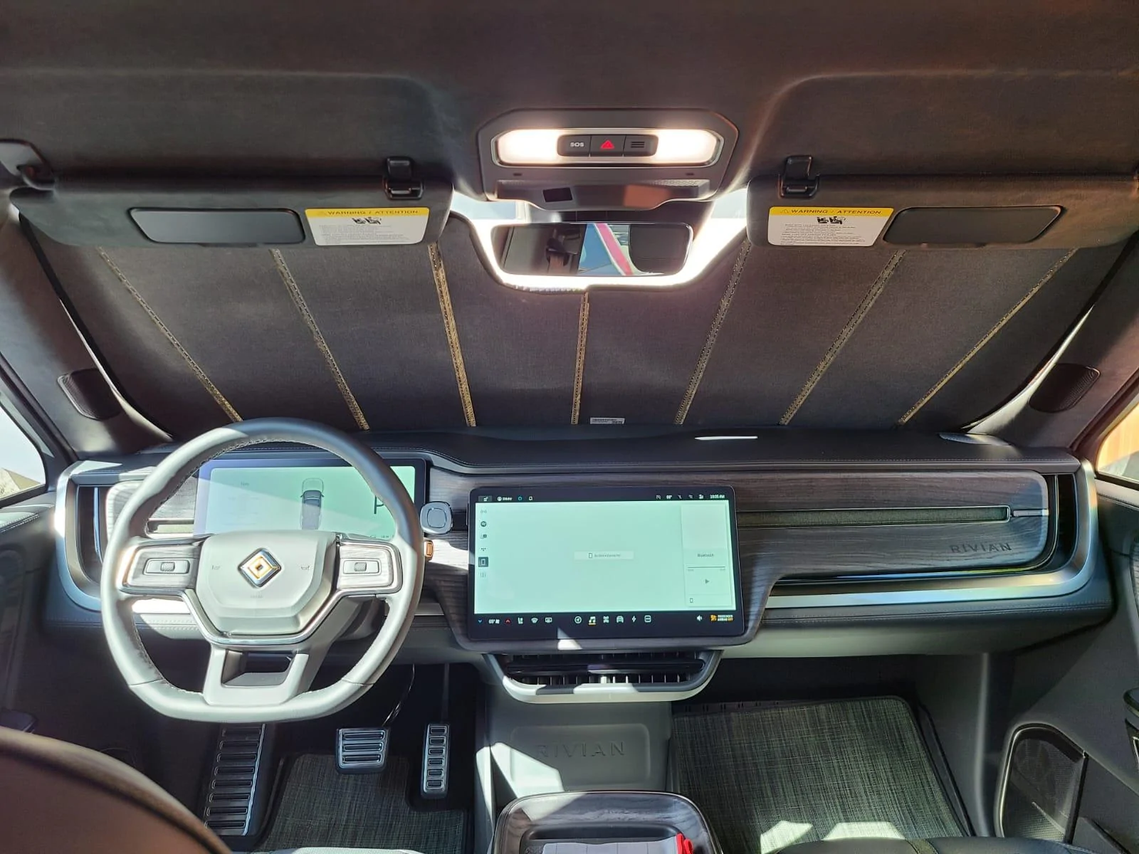 Rivian R1T R1S Decent option for front windshield sun shade a8ff347b-dbb7-4954-aec8-61b4bab0c8