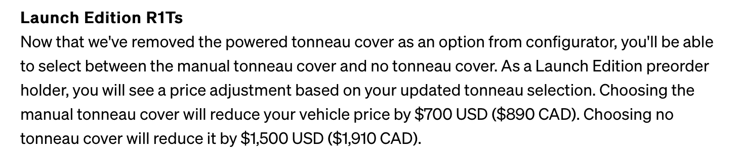 Rivian R1T R1S Powered tonneau replacement prediction (it’s not positive) 1677116651784