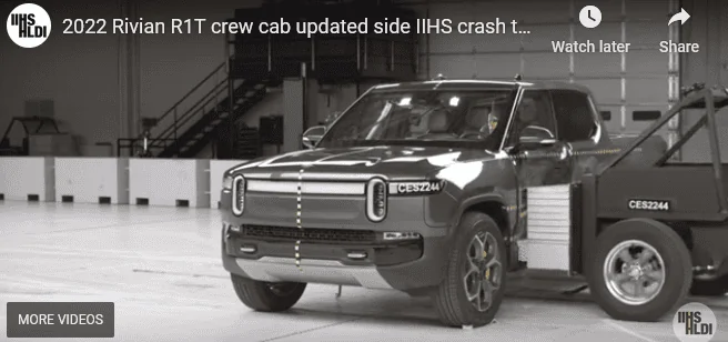 Rivian R1T R1S IIHS Updated Crash Test Rating of Rivian R1T (w/ Video) 1677166747512