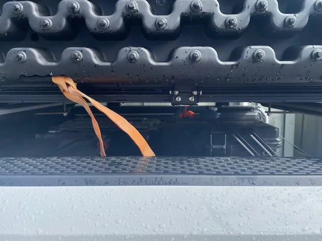 Rivian R1T R1S R1T bed tie down rails installed (adopted from Tacoma) IMG_0672